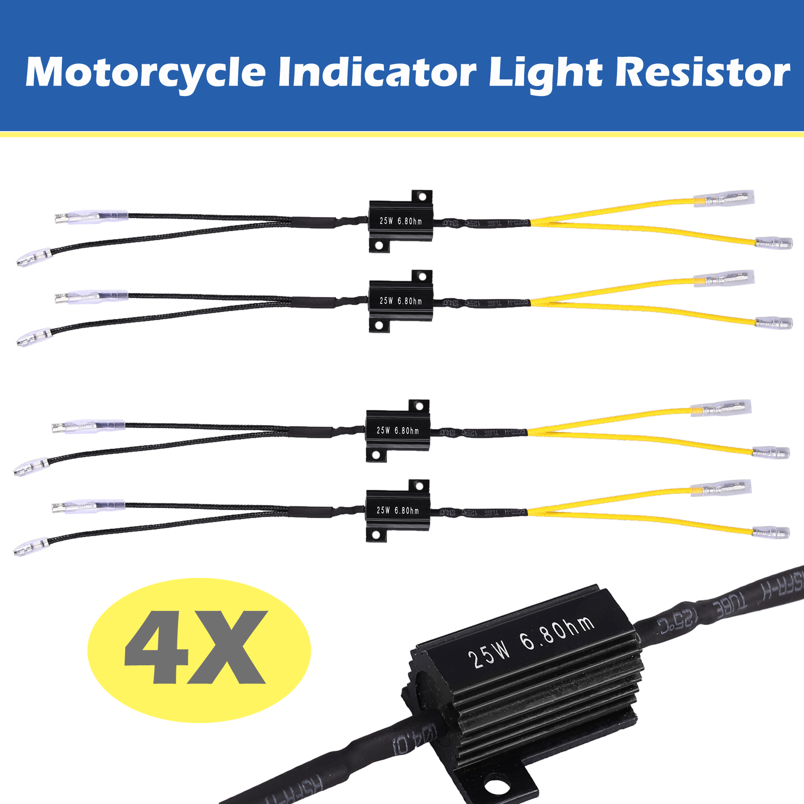 Details about 4PCS 12V Resistor Blinker for Motorcycle LED Turn Signal  Indicator Fix Error