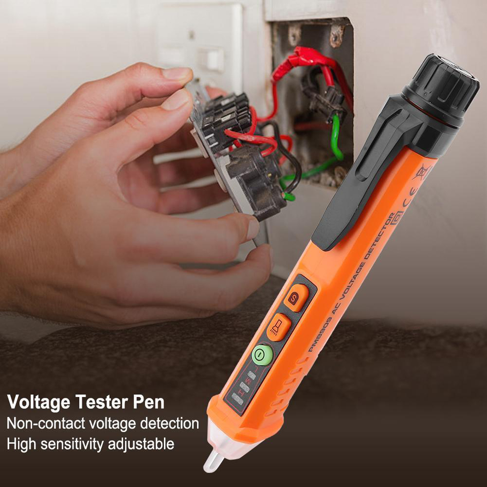 NonContact Electrical Tester Pen Dual Sensitivity AC Voltage Detector