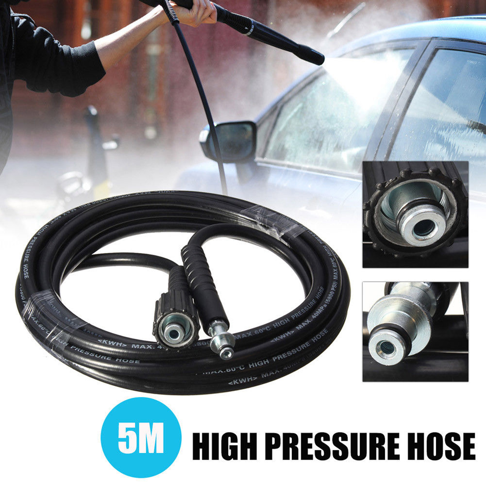 15FT. 3200 PSI High Pressure Washer Hose Replacement Pipe Hose For