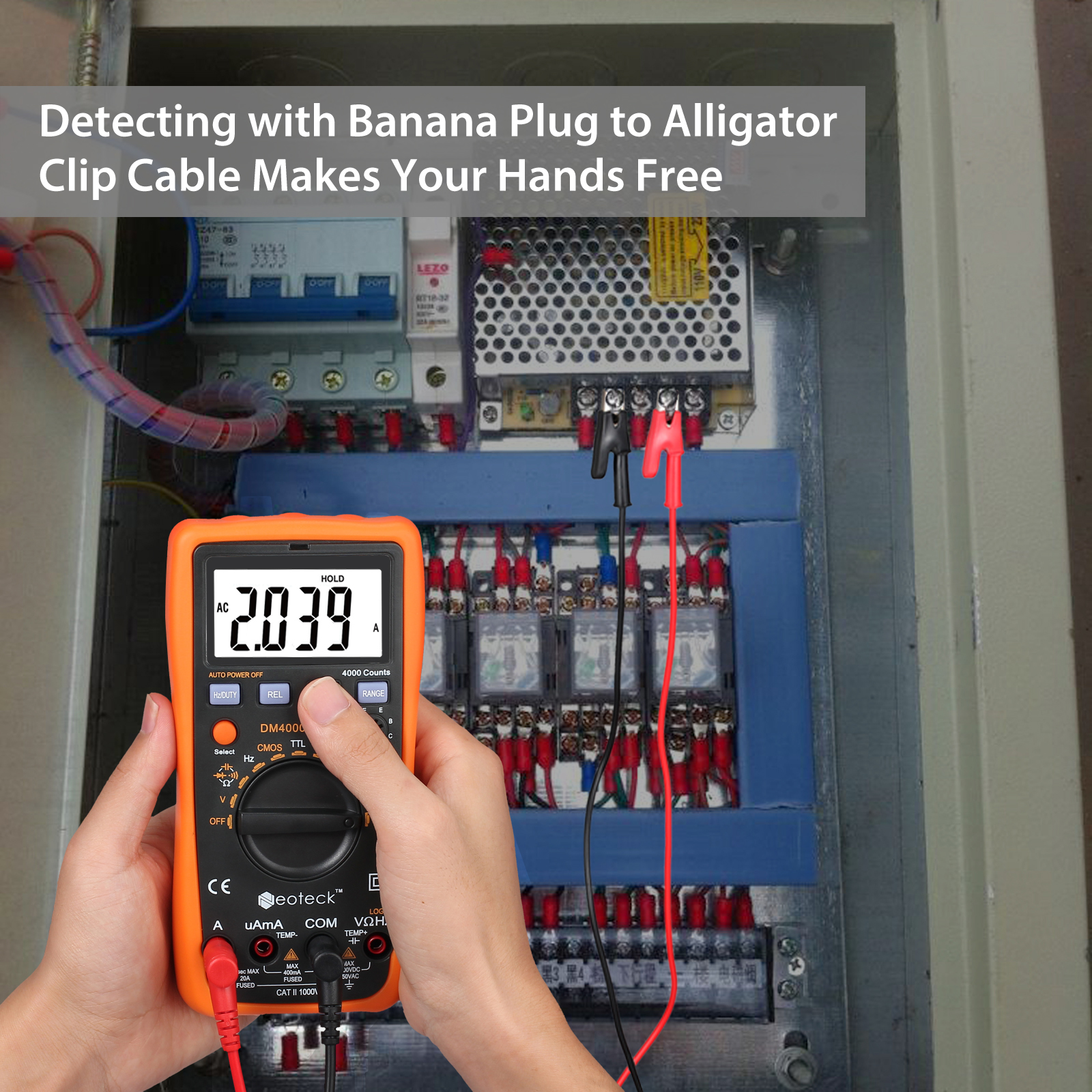 DM4000 Auto Range Multimeter DCV ACV DCA ACA Resistance Capacitance