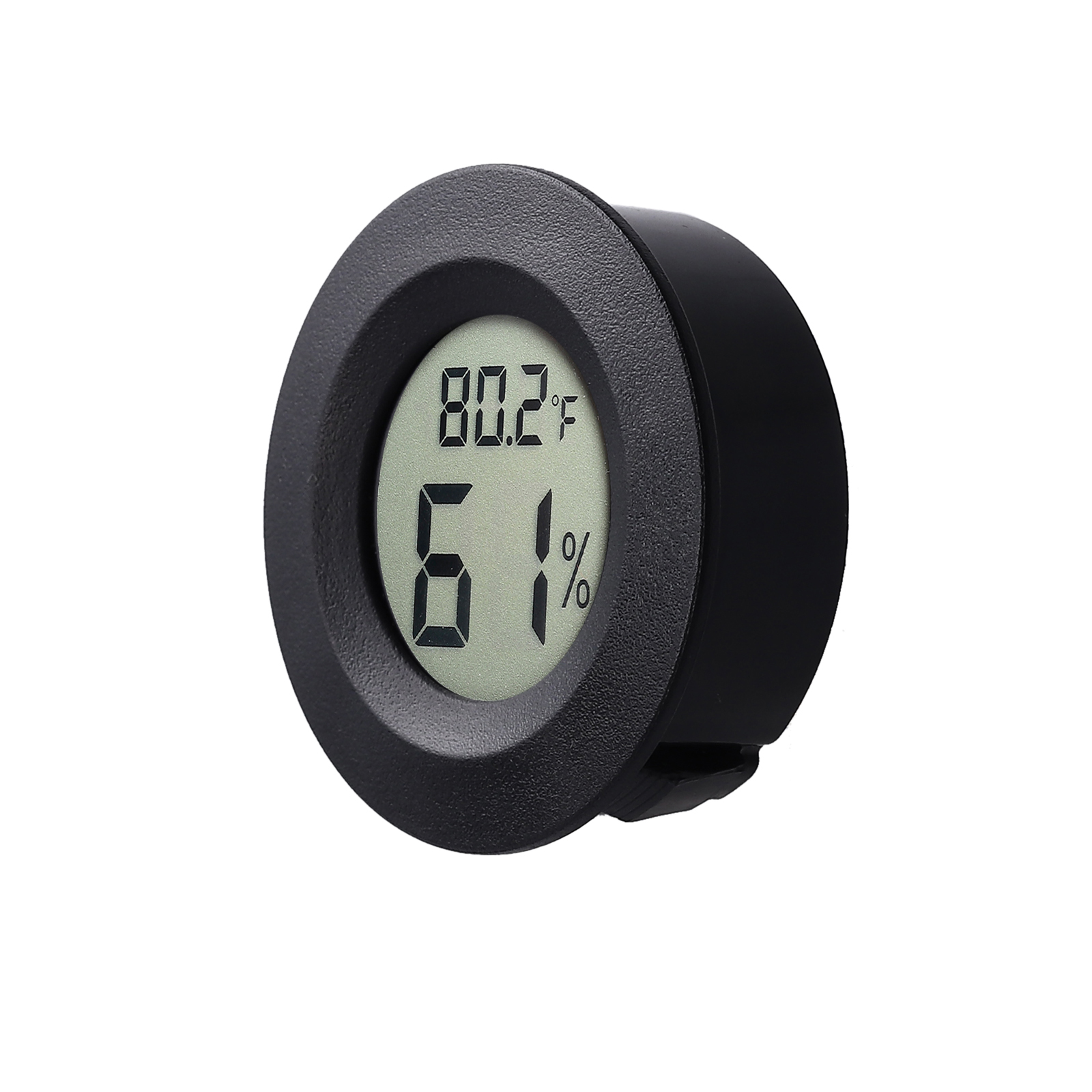 4Pcs Round Mini Digital LCD Thermometer Humidity Hygrometer Temperature