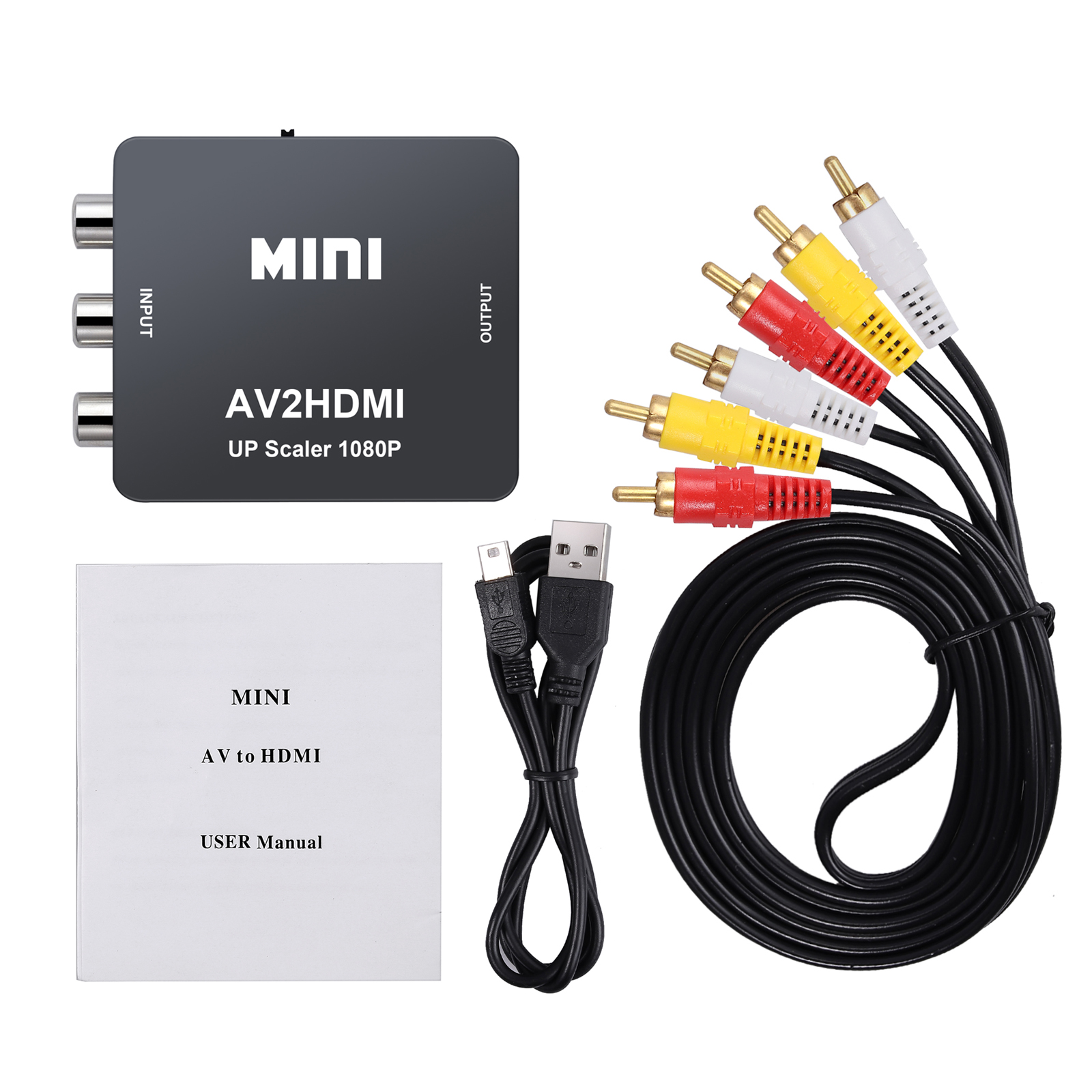 1080p Mini Rca To Hdmi Converter Composite Av Cvbs Video Adapter Waudio Cable Ebay 5294