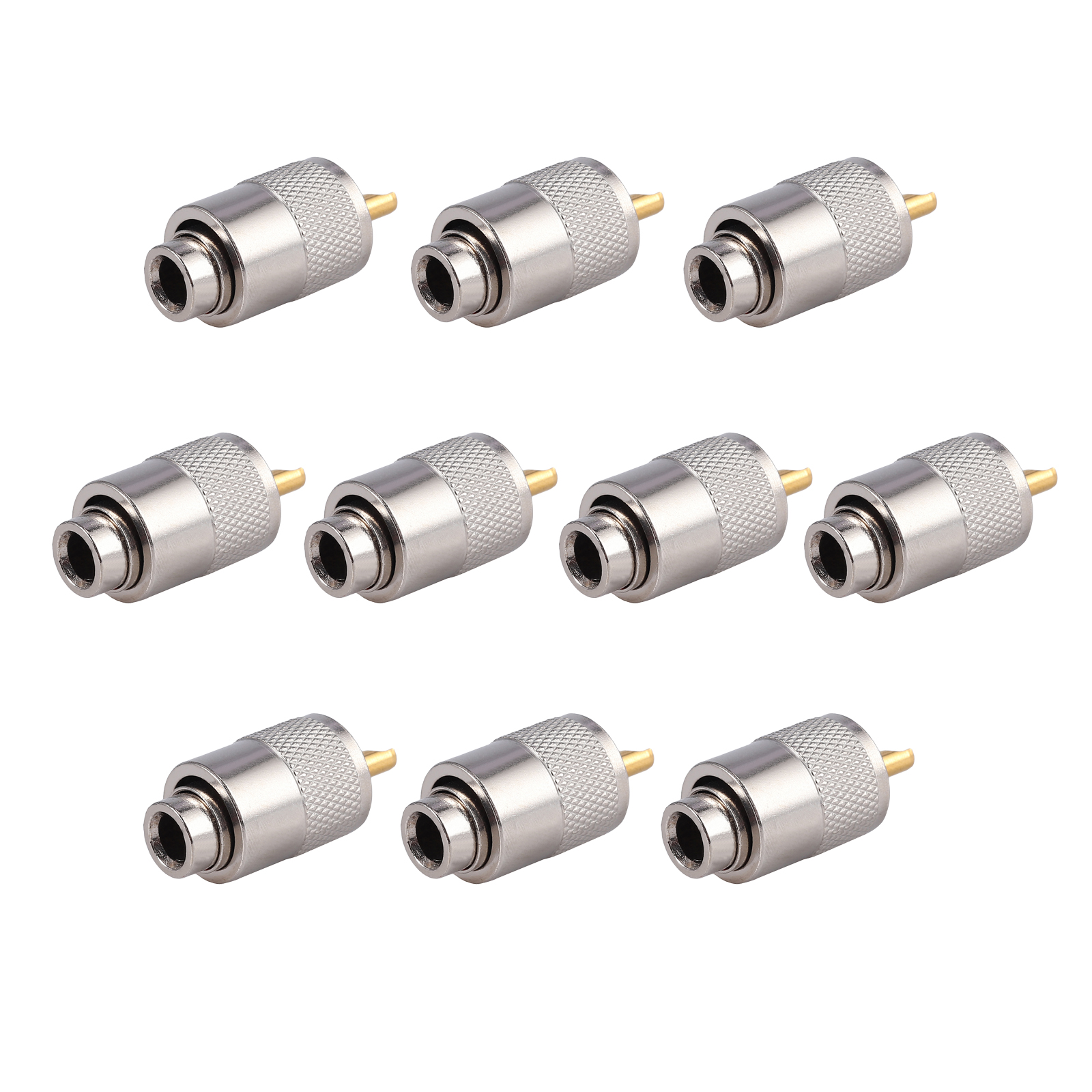 10x PL259 Solder Connector Plugs with Reducer for RG58X Coaxial Coax