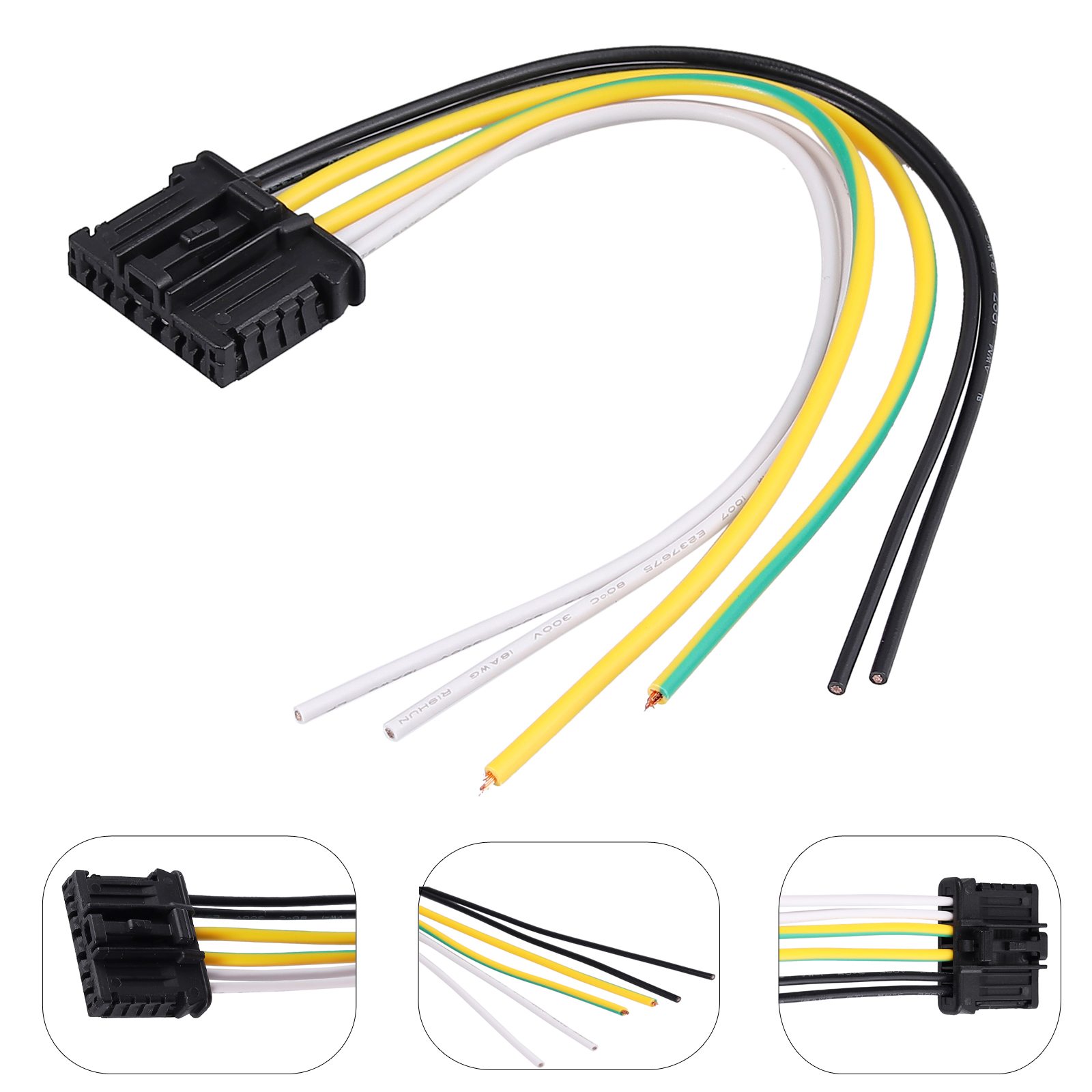 Rear Tail Light Loom Wiring Connector Fit 1606248780 For Peugeot 206