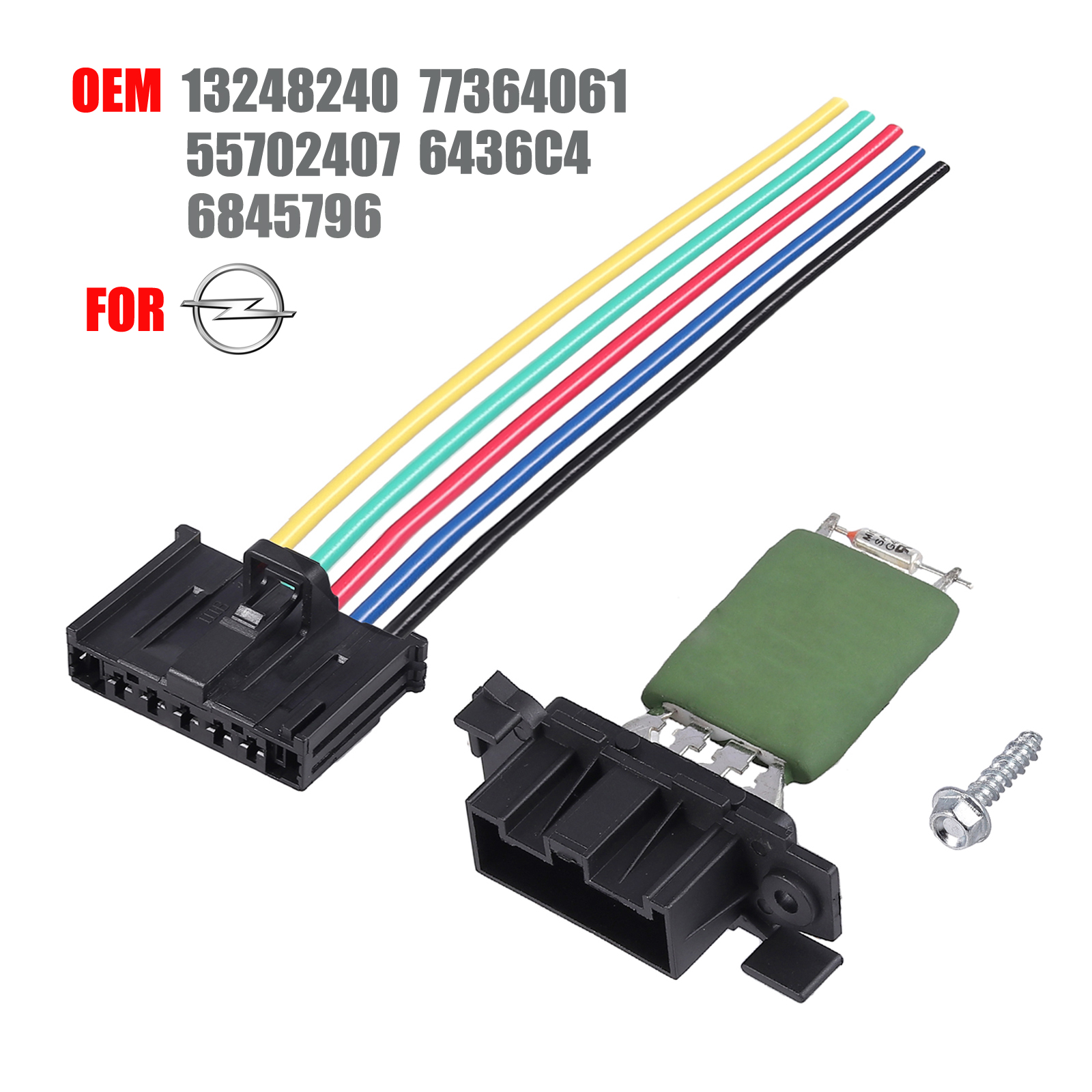 Heater Blower Motor Fan Resistor Wiring Harness 13248240 For Opel