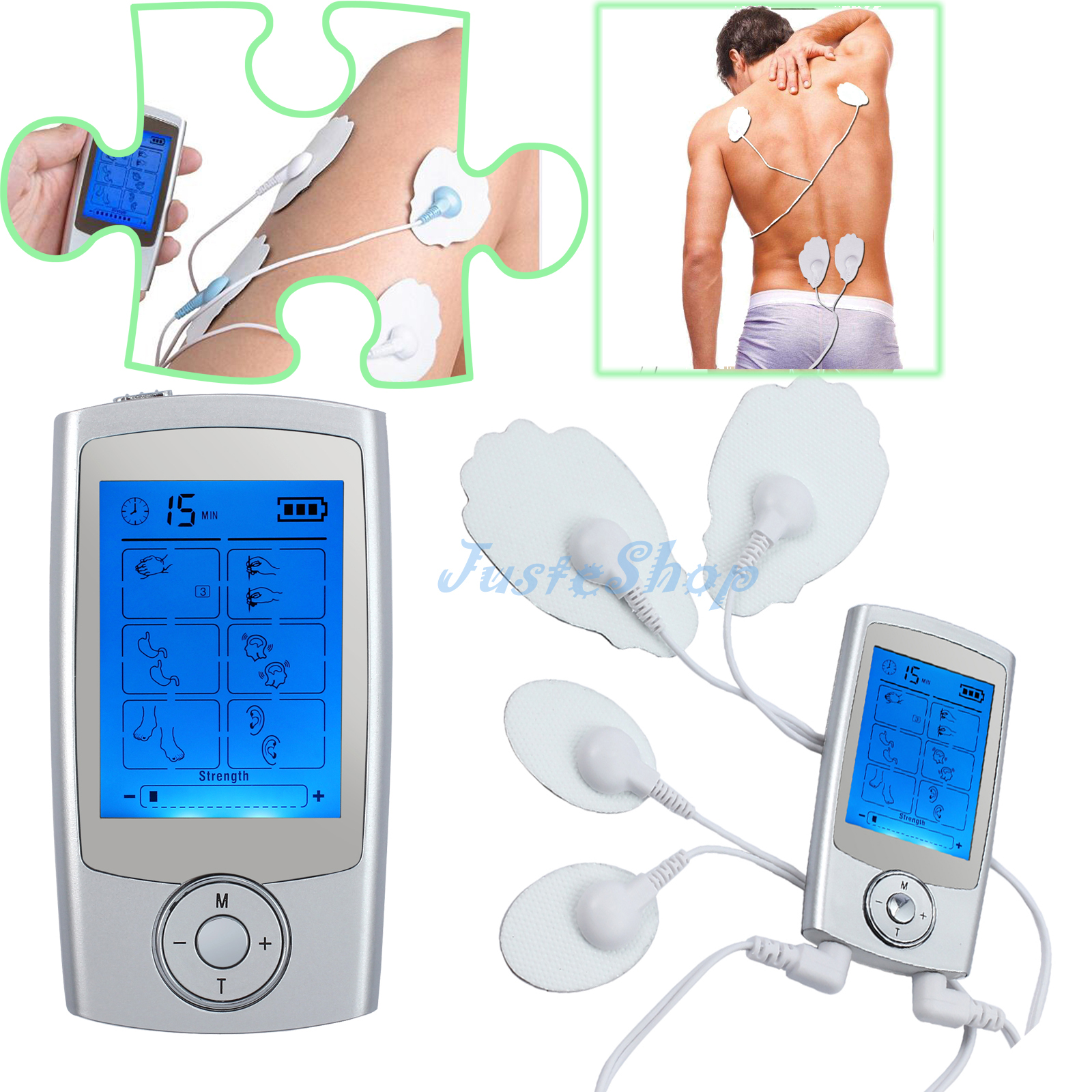 Details about 16 Mode TENS Unit Digital Electronic Pulse Massager Body Muscle Therapy 10 level