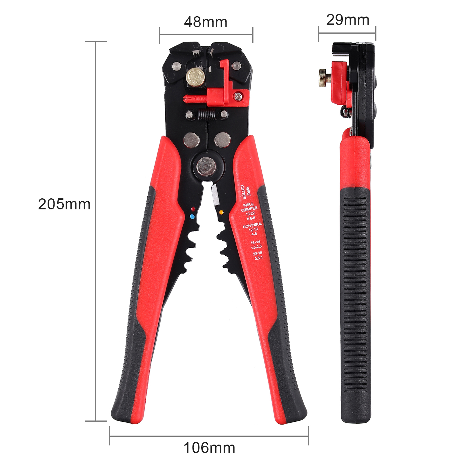 Crimping Tool Kit Wire Stripper Plier+500pcs Insulated Crimp Connectors Terminal