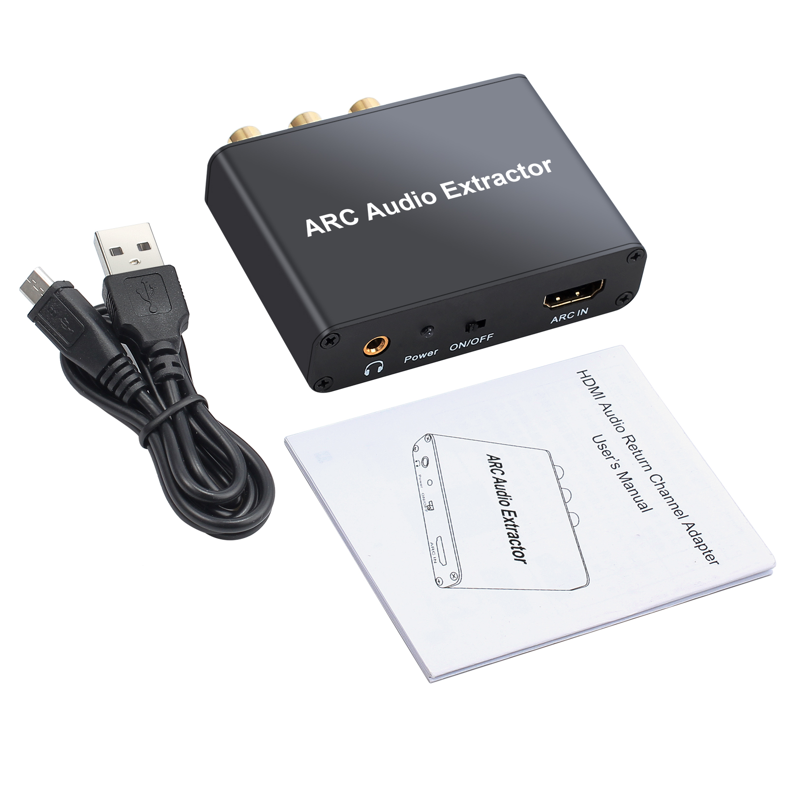 ARC Extractor HDMI Audio 192KHz DAC Convertitore RCA L/R Estrattore 3