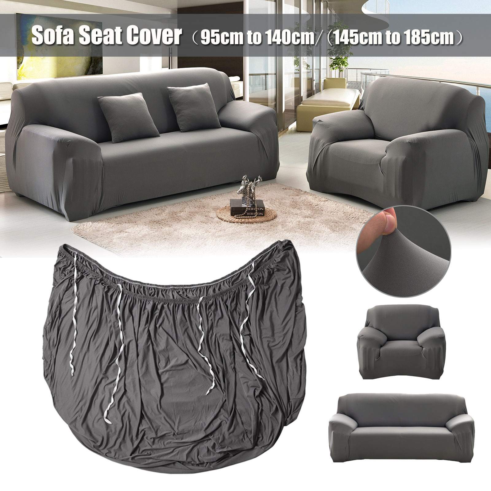 Removable Stretch Couch Sofa Covers Recliner Single Double Seater