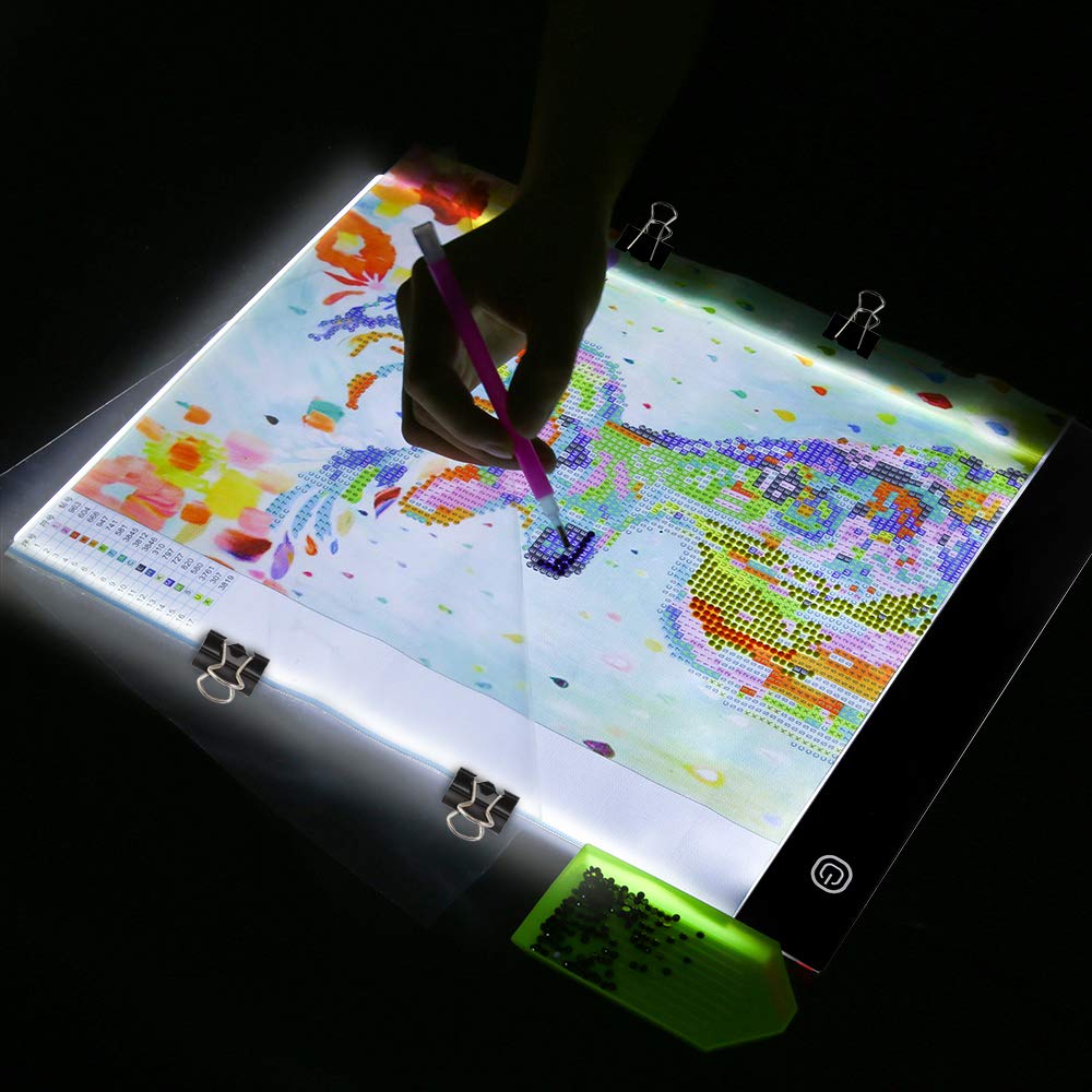 5D Diamond Painting Tools DIY Art Craft + LED Pad Light Board With ...