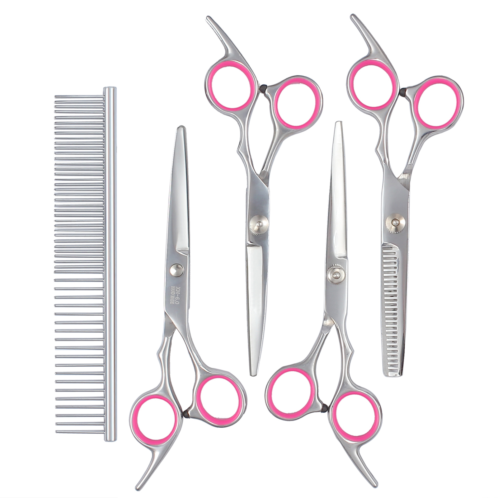 6" Professional Hair Cutting Scissors Pet Dog Grooming Kit Curved