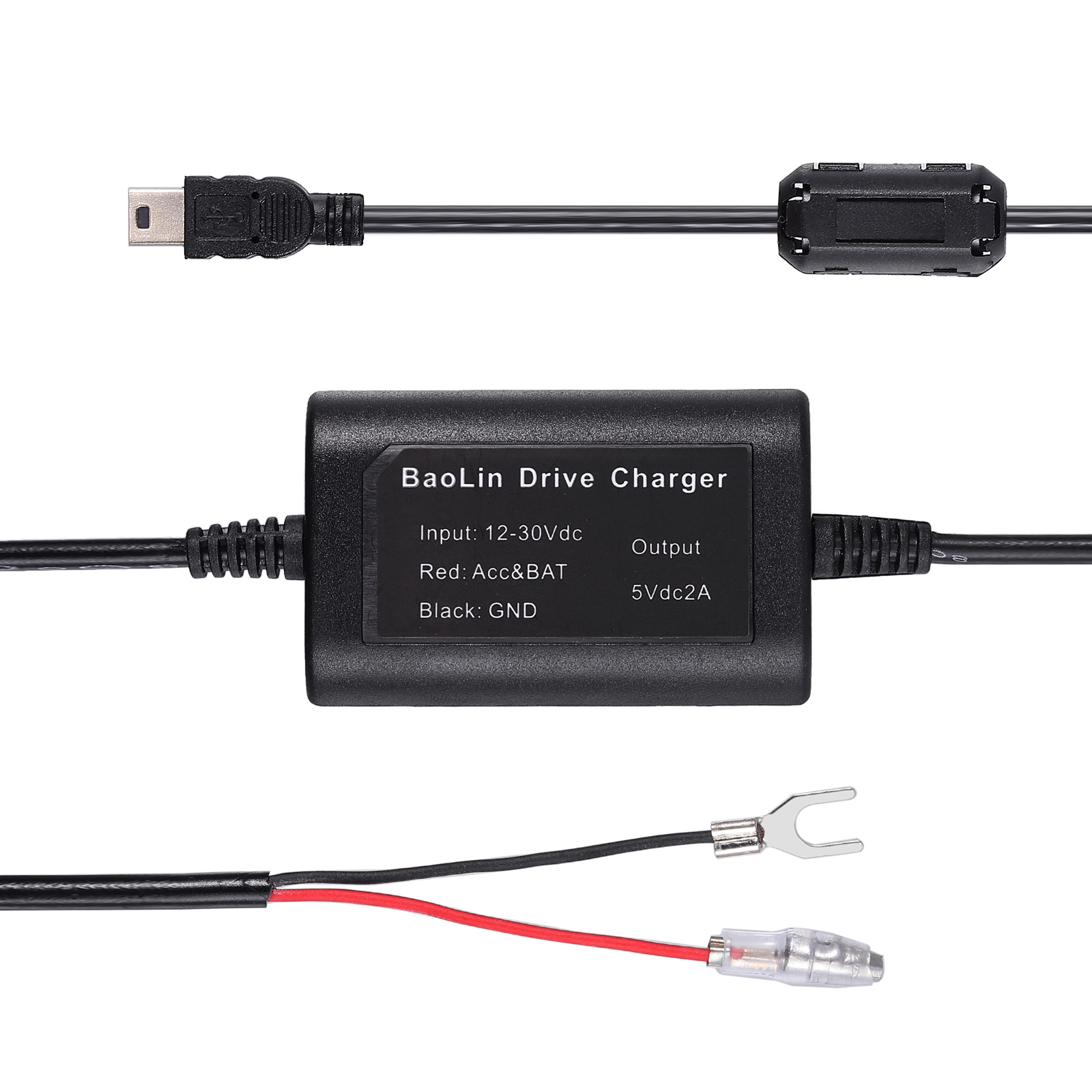 Universal Micro USB Car Recorder Dash Cam HardWire Cable ... car fuse box crimps 