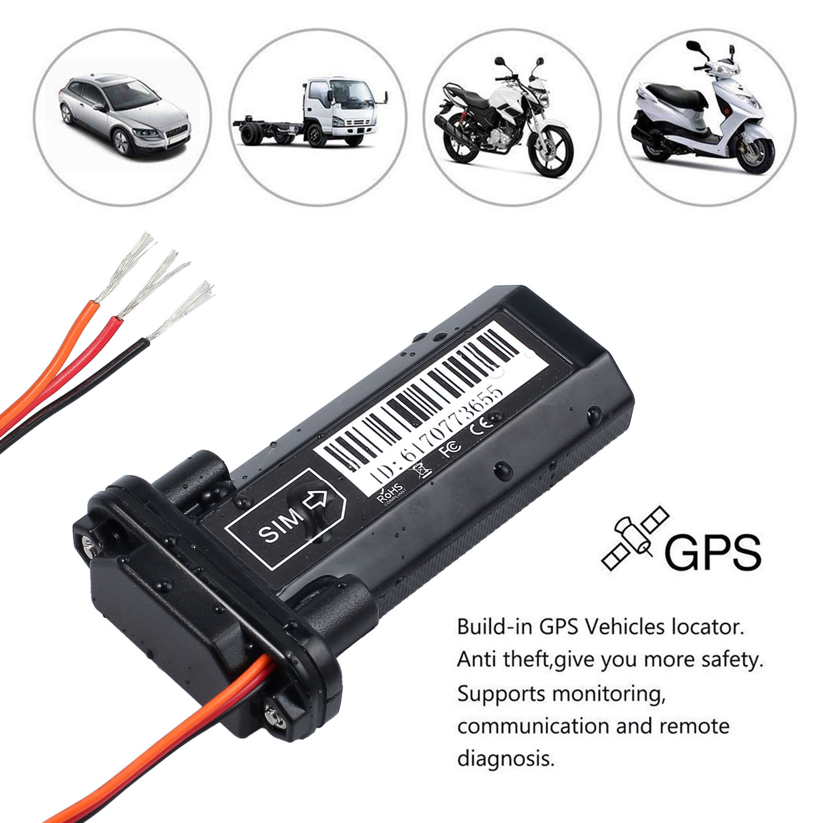 Waterproof GPS Tracker Real live Time Tracking Device Vehicle Car Boat ...