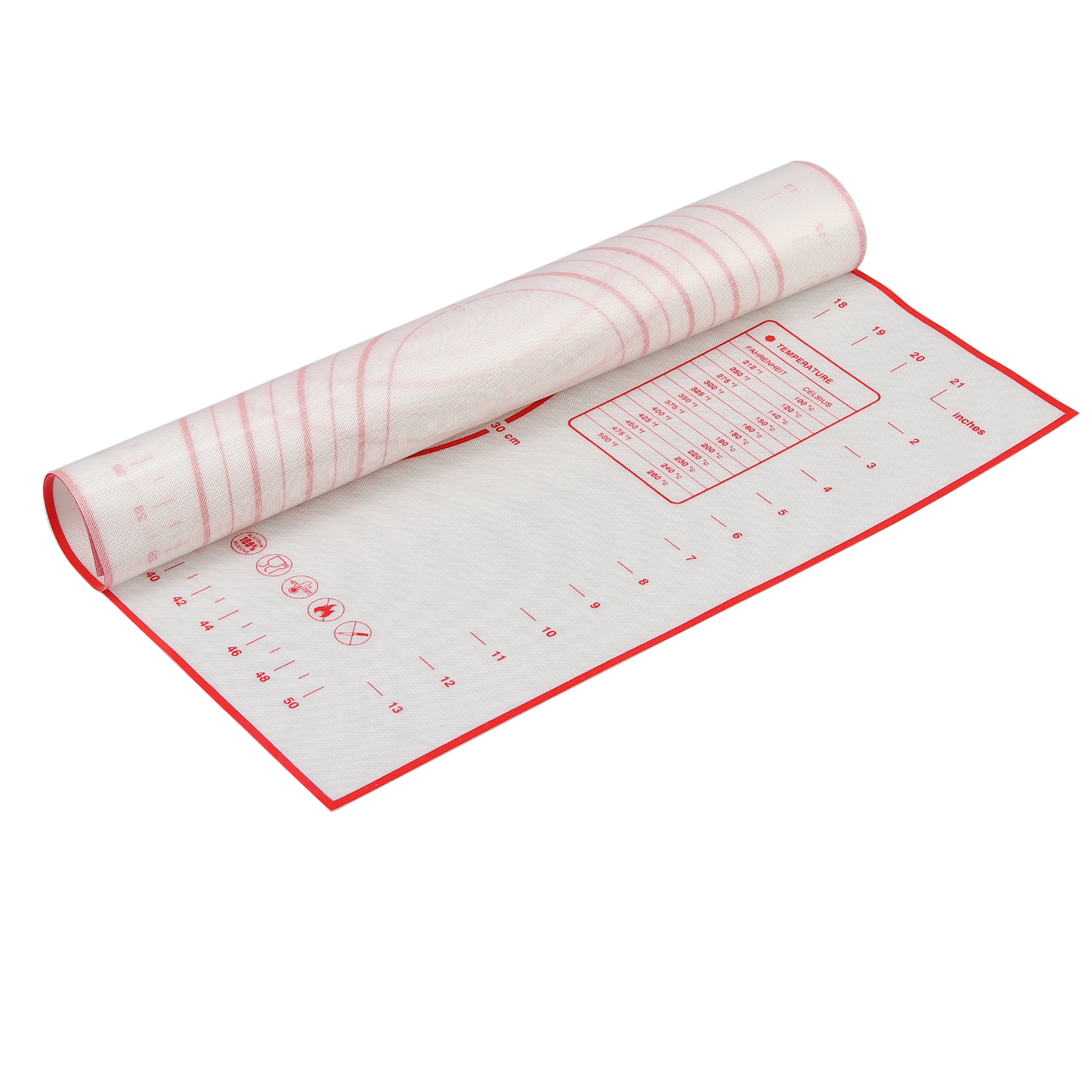 17" Adjustable Rolling Pin + NonStick Silicone Rolling Mat For Baking