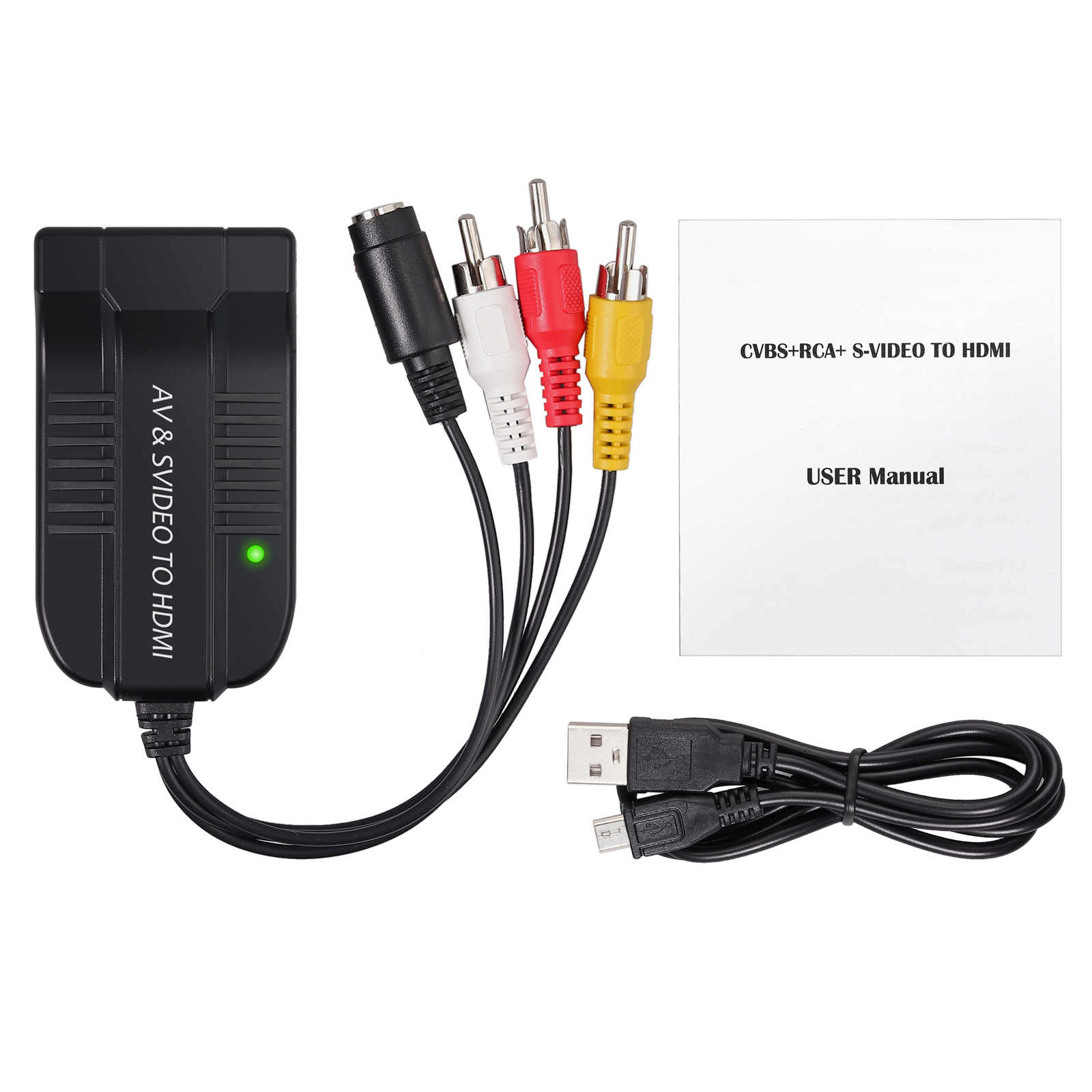 CVBS male S-VIDEO to HDMI Converter male Support 720P 1080P for TV VHS ...