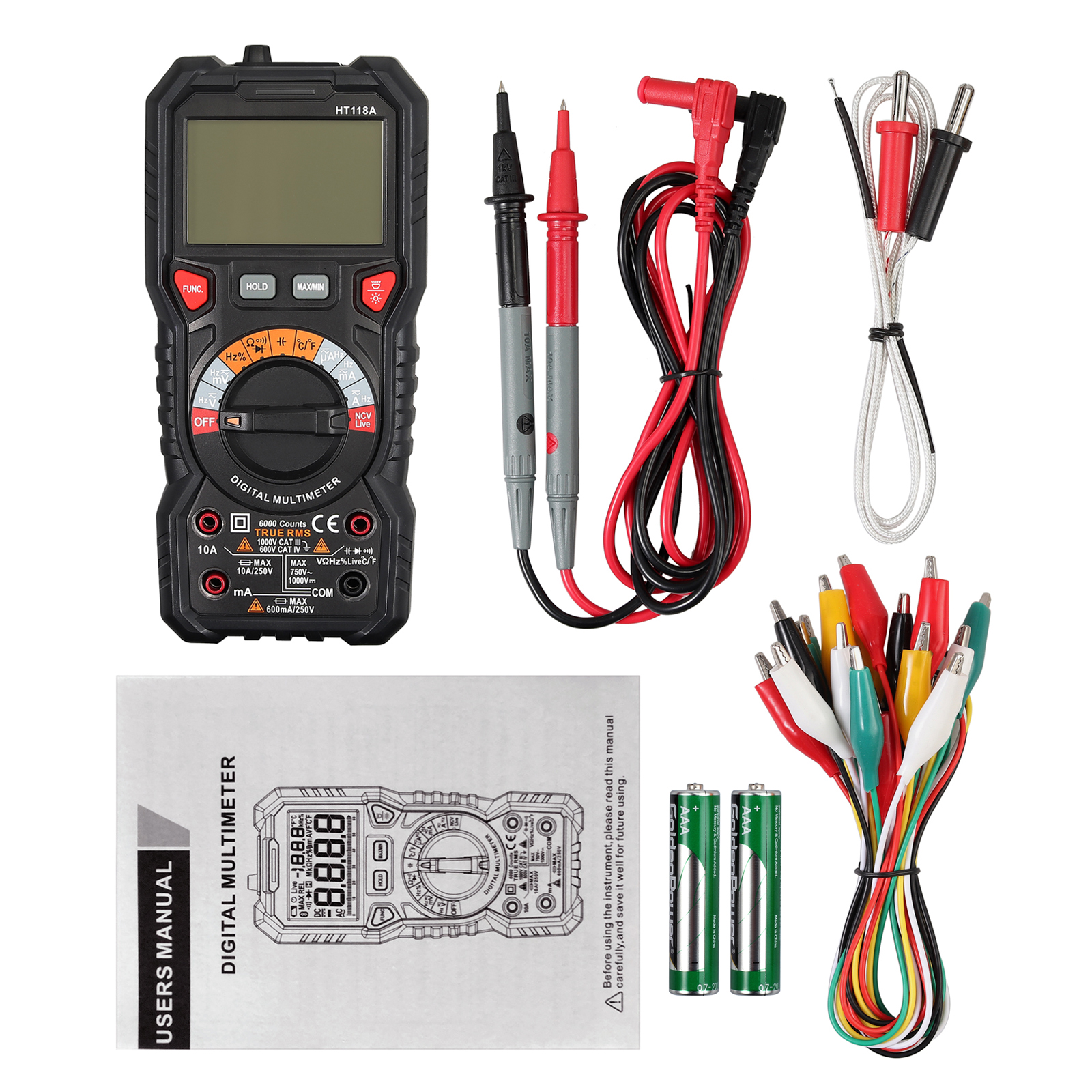 Auto Range Digital LCD Multimeter AC DC Volt Current Diode ...