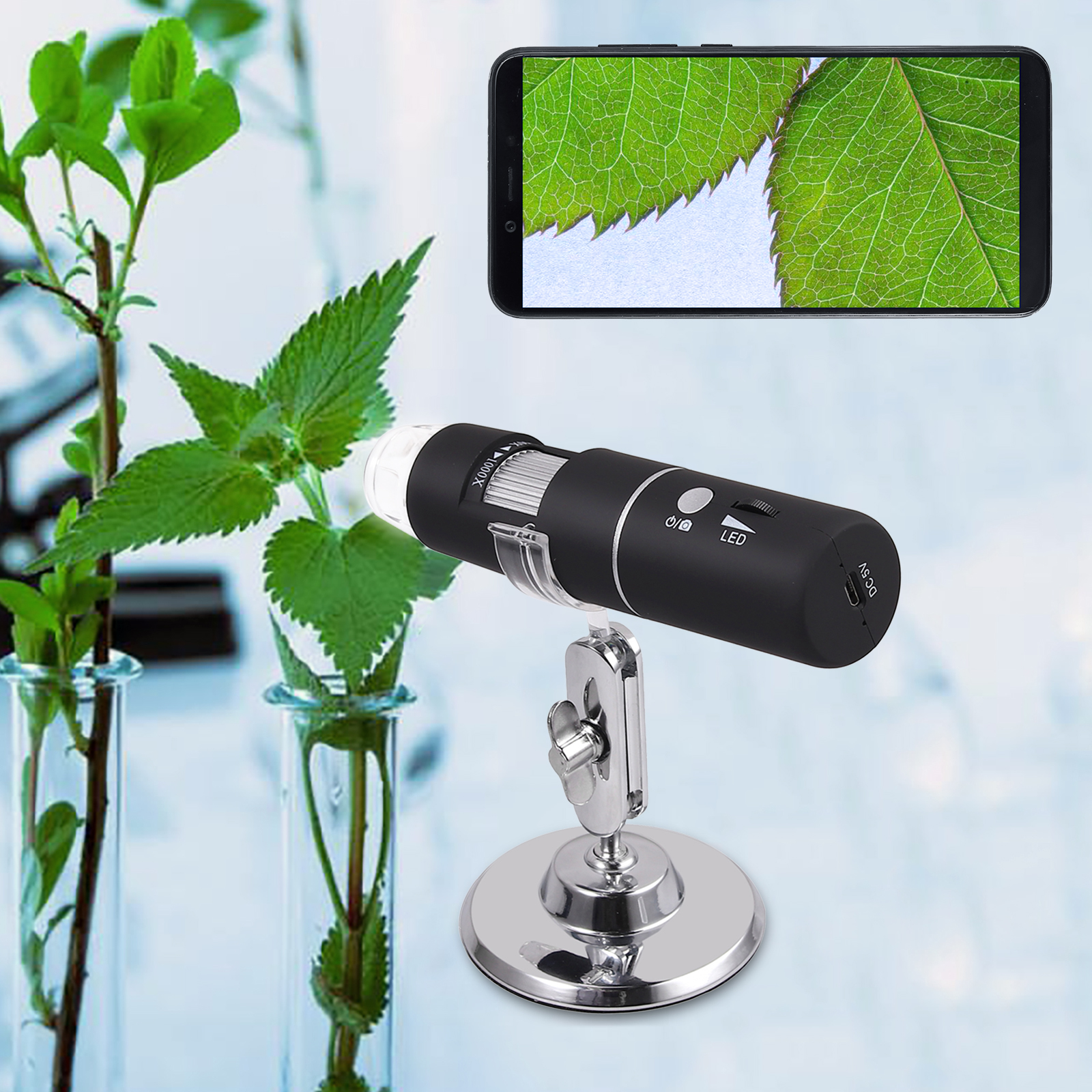 1080P Wireless Microscope WiFi Handheld Zoom Magnification Endoscope