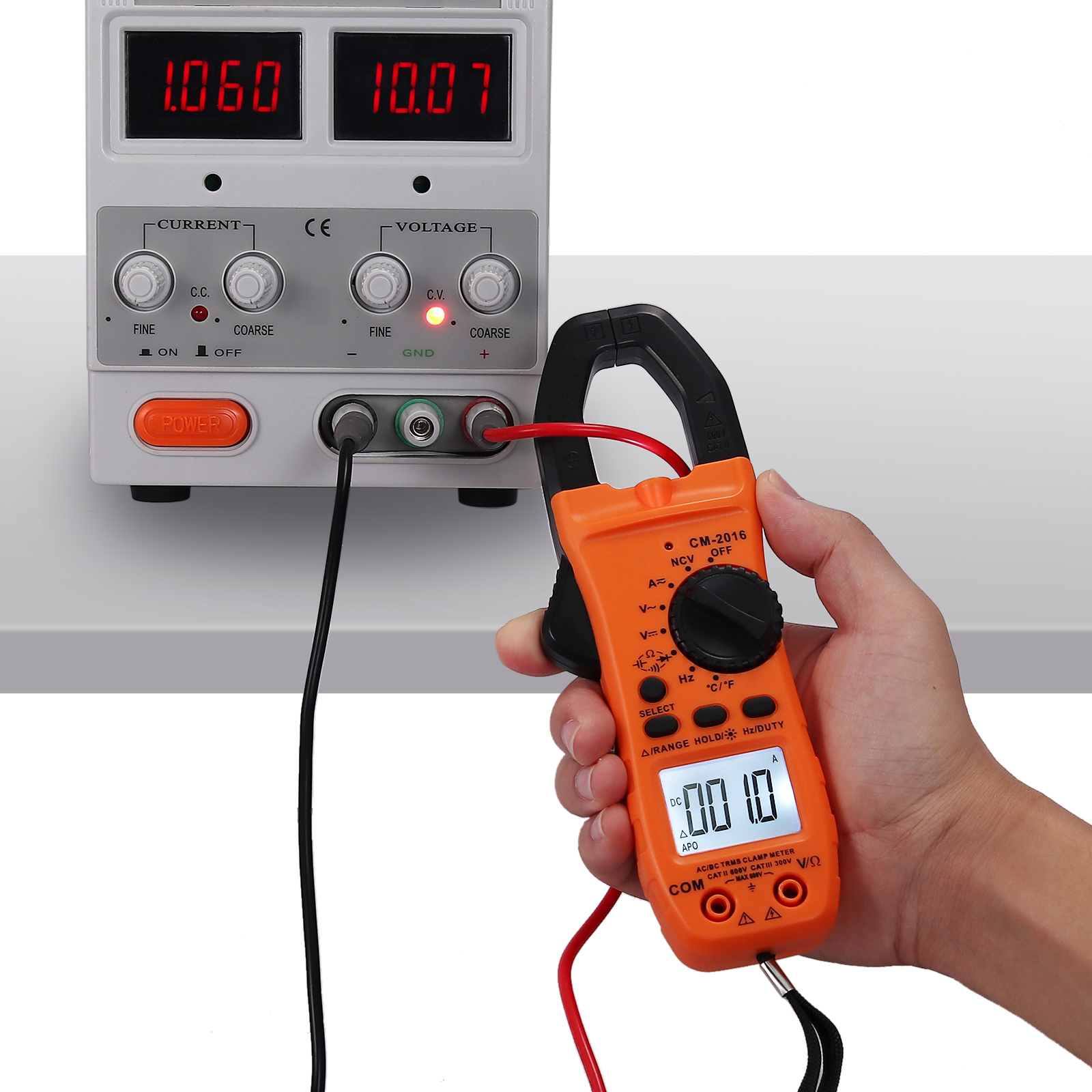Digital Clamp Meter TRMS AC/DC Current NCV Resistance Frequency Diode
