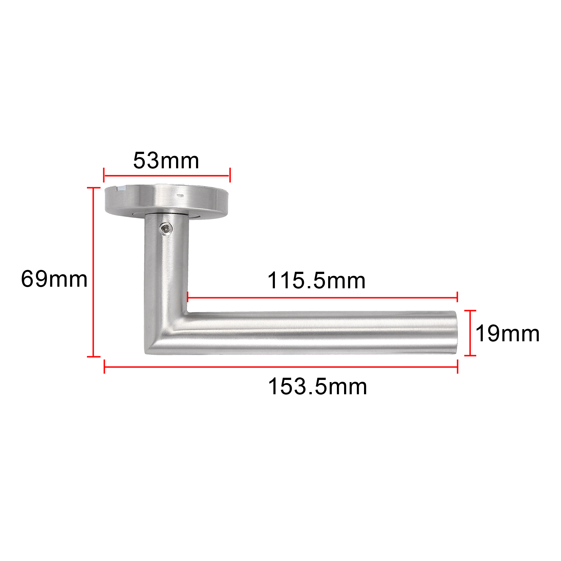 Türgriff Edelstahl Türbeschlag Drückergarnitur Türklinke WC Tür für Bad