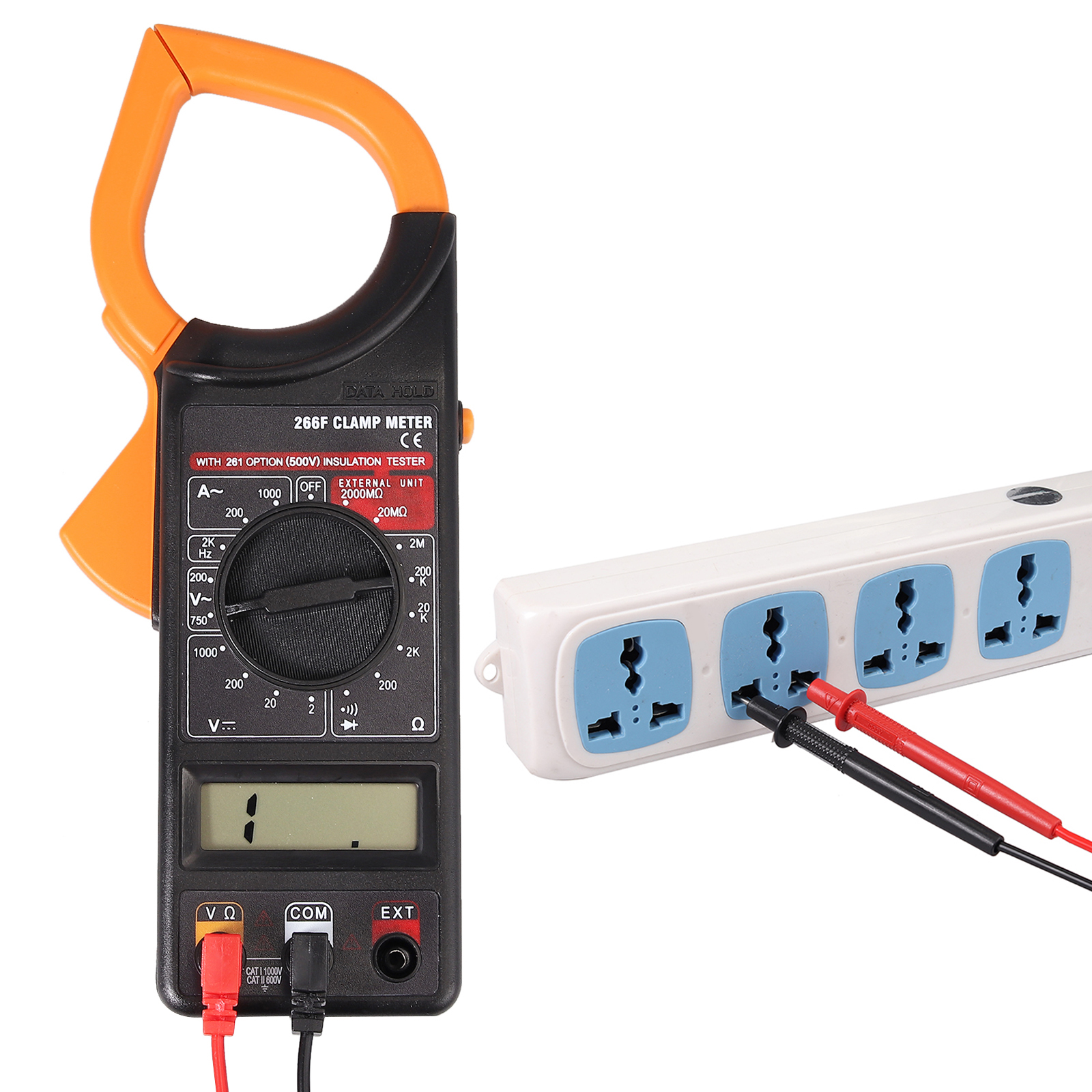 Digital Clamp Multimeter Amp Meter OHM AC/DC Current Voltage Volt