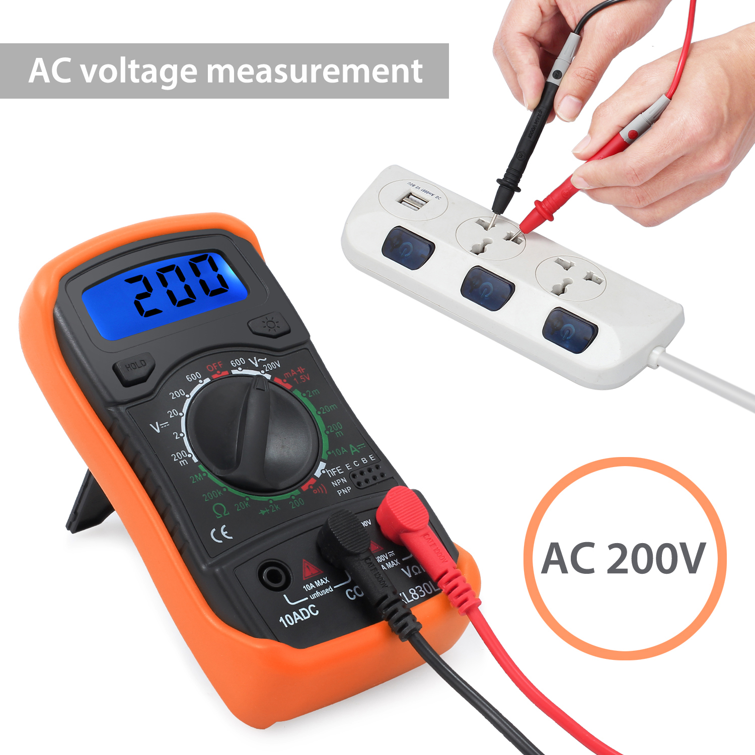 New Test Kit LCD Digital Multimeter Non-contact Voltage Tester Pen+Socket Tester