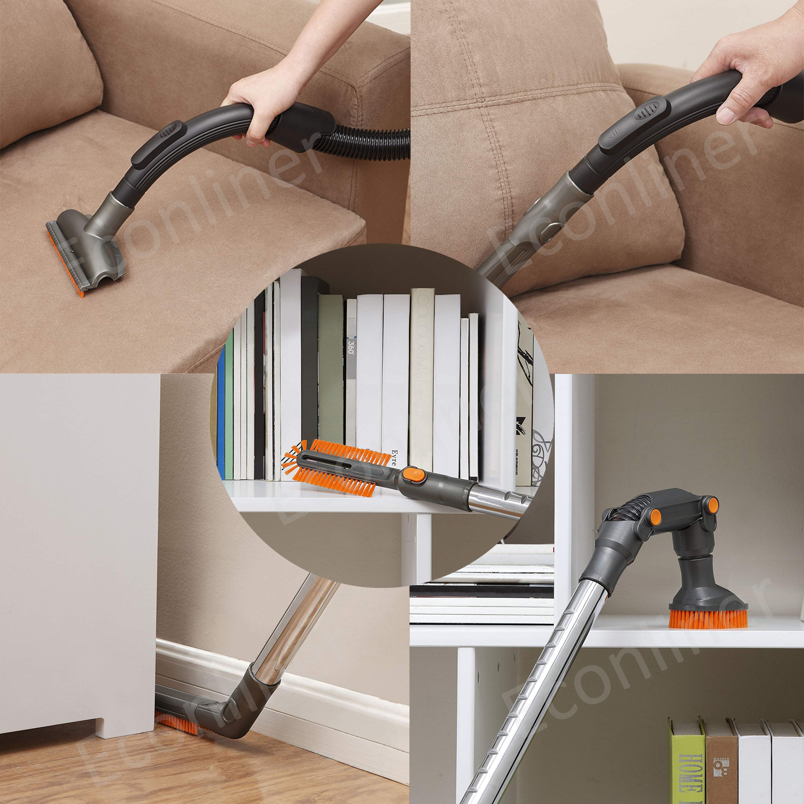 Universal 8pcs 2in1 Vacuum Cleaner Suction Brush Set with tube 32