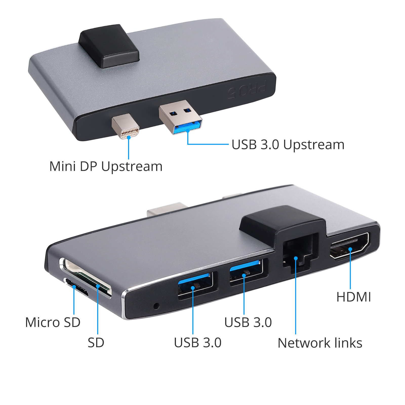 Hub Usb3 0 Card Reader 4k Hdmi Sd Tf Micro Microsoft Surface Pro 5 6 Hub Adapter Ebay