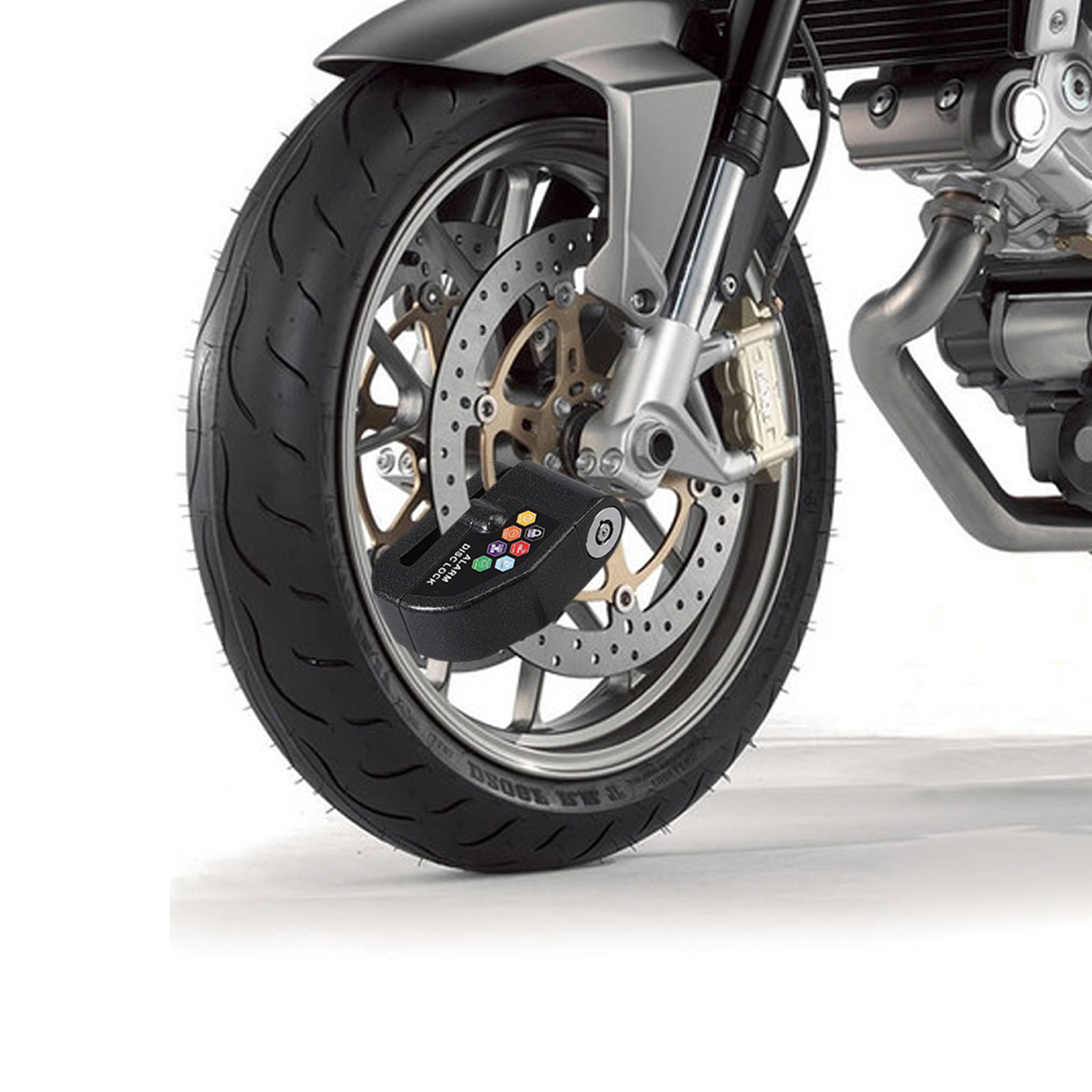 motorcycle wheel lock alarm