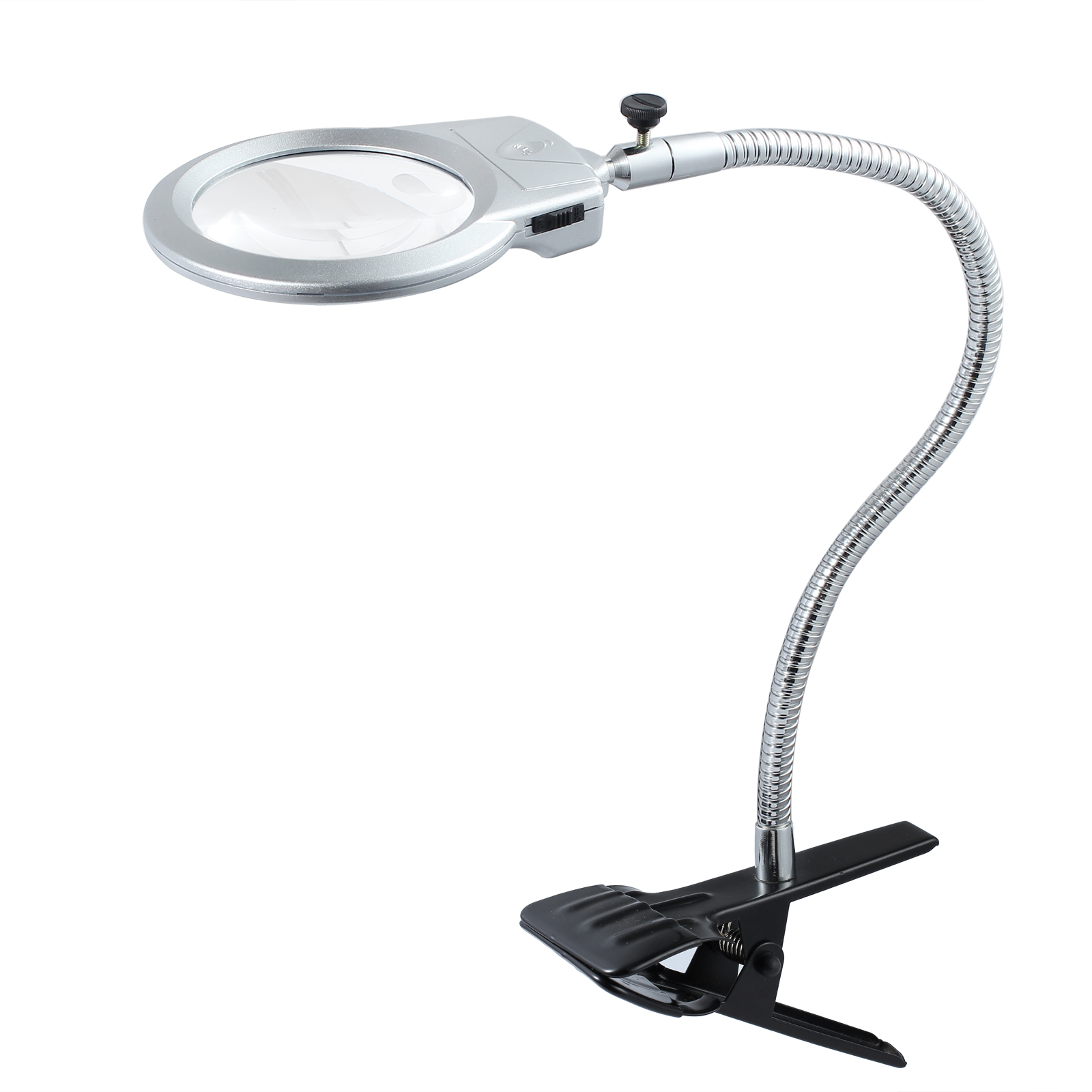 2 LED Lighted Lamp Table Top Desk Magnifier Magnifying Glass Large Lens