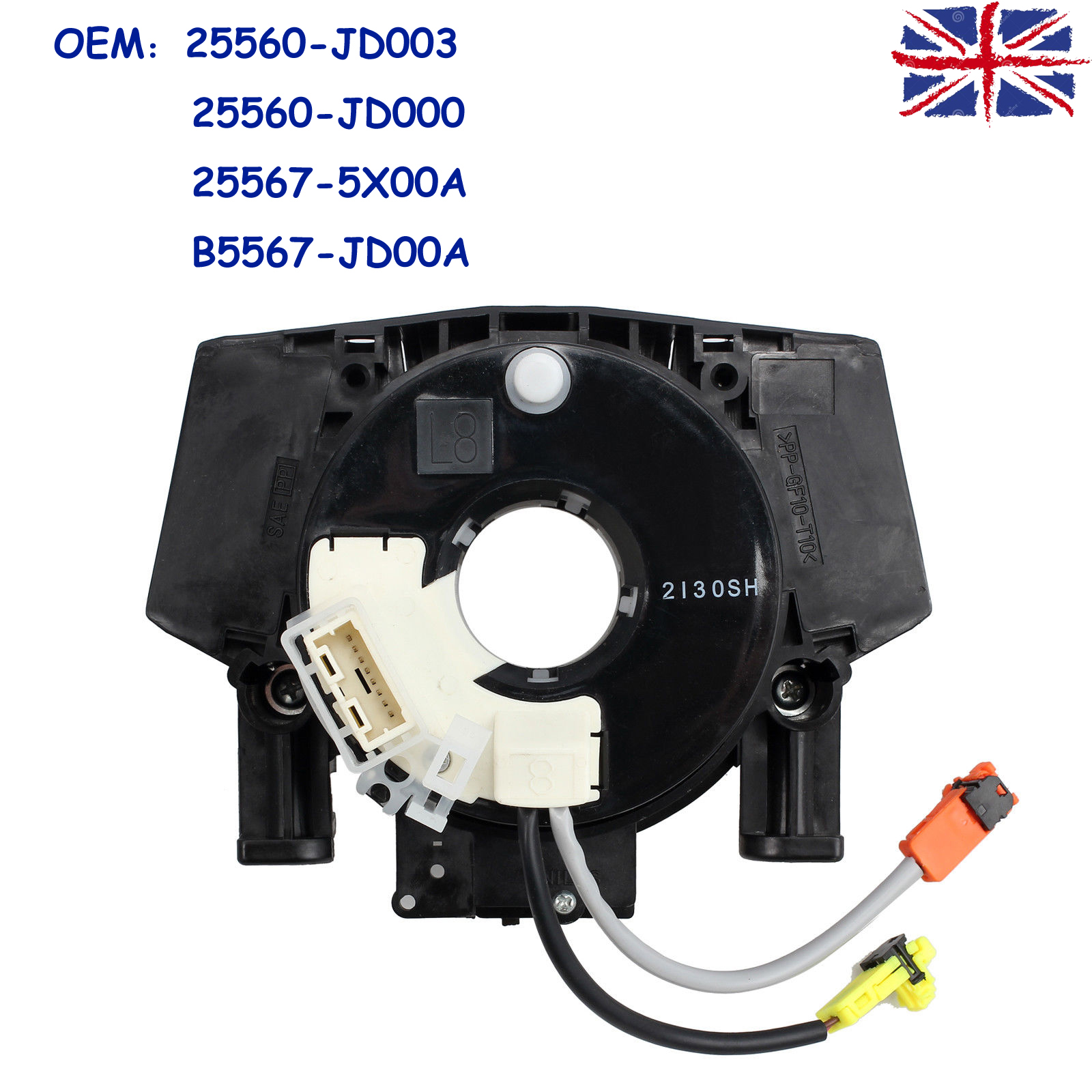 for NISSAN QASHQAI J10 MK1 2006-2013 AIRBAG SQUIB SPIRAL CABLE CLOCK 25560BT25A