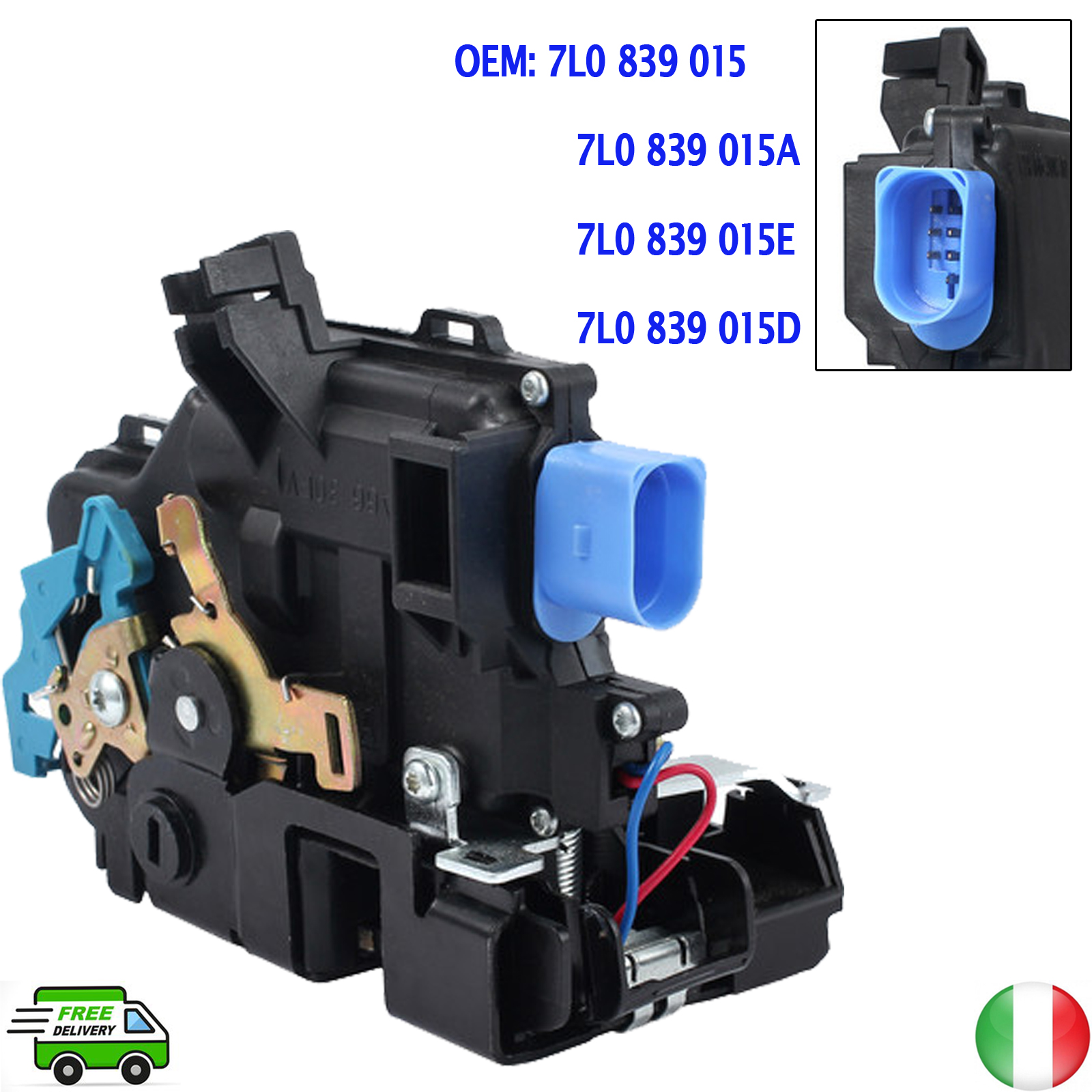 Chiusura Centralizzata Servomotore Serratura Posteriore Sinistro per Seat Altea