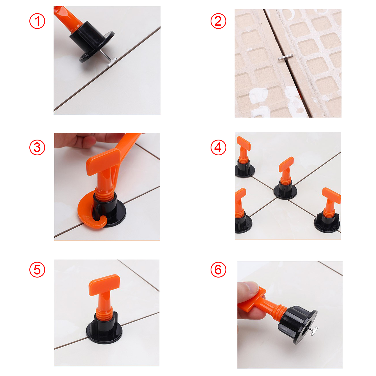 100pcs Floor Wall Tile Leveler Tools Construction Tile Levelling System