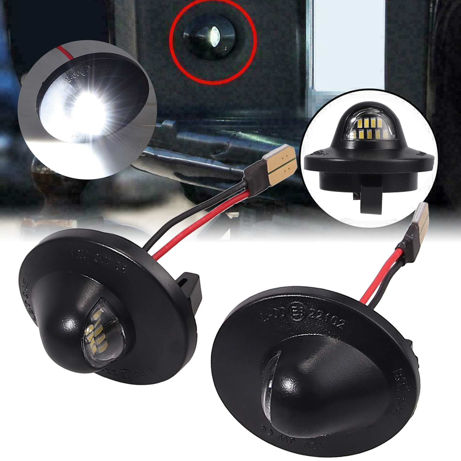 1990-2014 Ford F-150 Pickup Truck BRIGHT SMD LED License Plate Light F250 F350