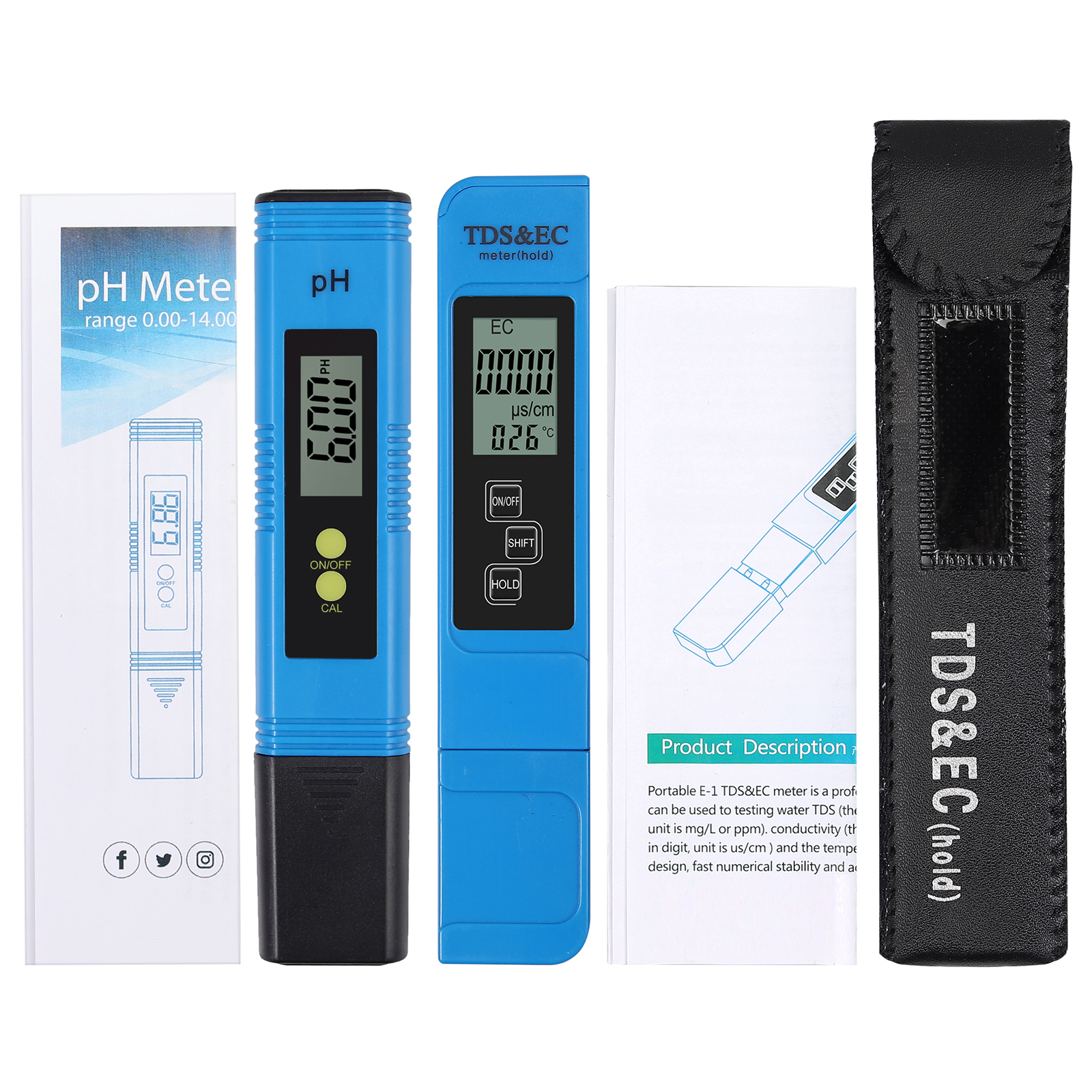 Digital LCD PH Meter TDS Water Purity PPM Filter Hydroponic Pool Tester Pen