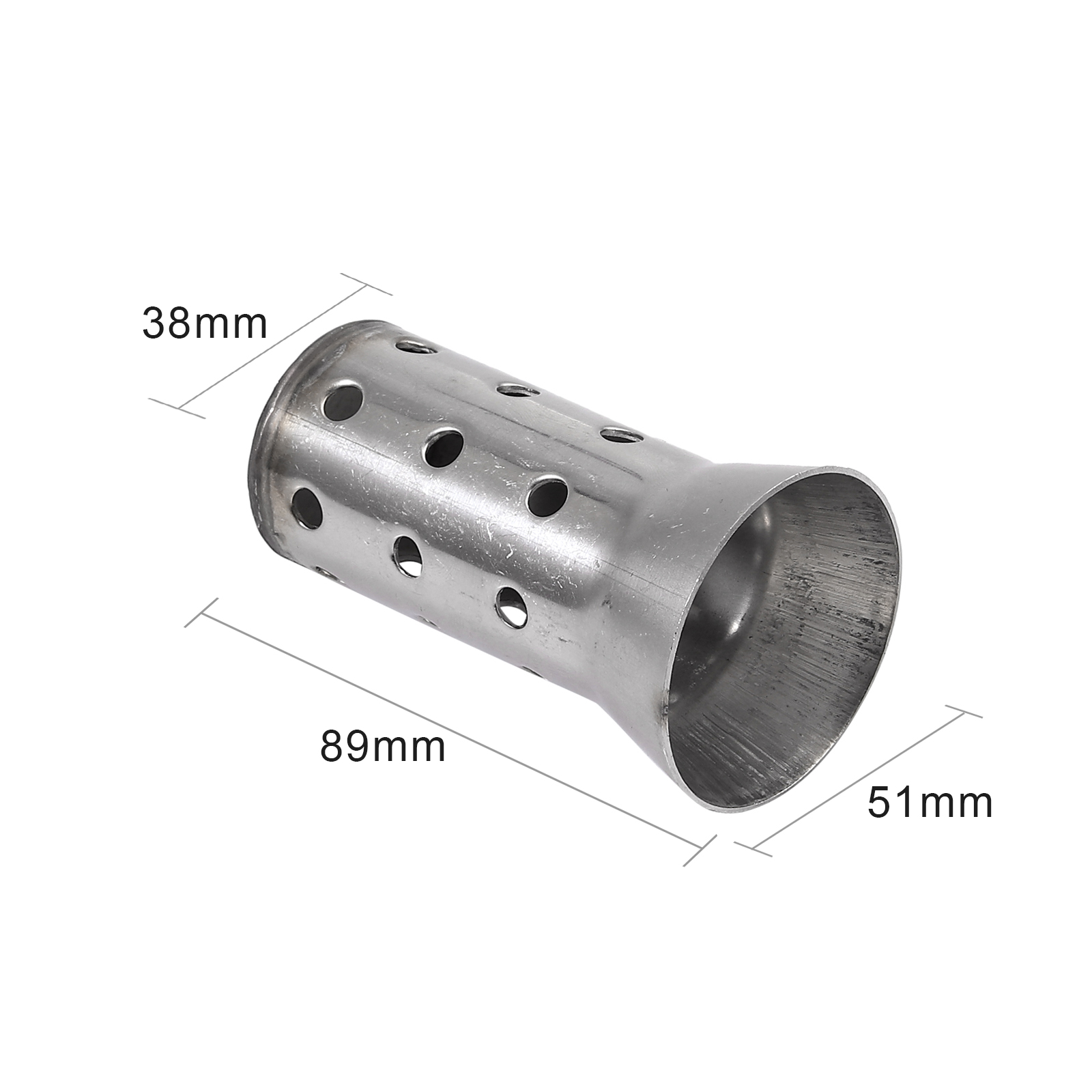 Pasamer Tubo del silenziatore di Scarico 51mm Moto Universale modificato Tubo del silenziatore di Scarico in Fibra di Carbonio Opaco Reale modificato con Db Killer