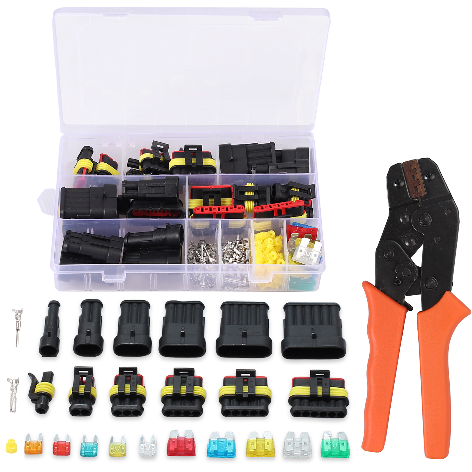 1-6 Pin Electrical Car Motorcycle Terminal Wire Connector crimper