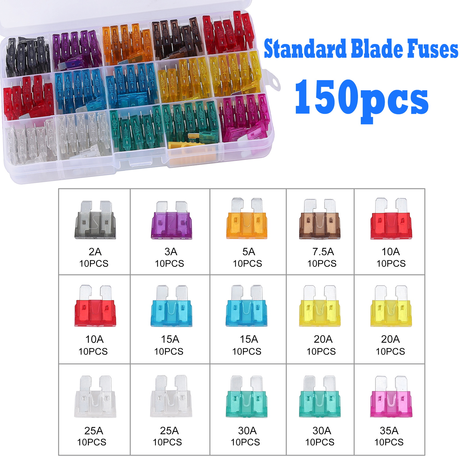 LED 20A Amp Standard Blade Fuses *Quantity 10*
