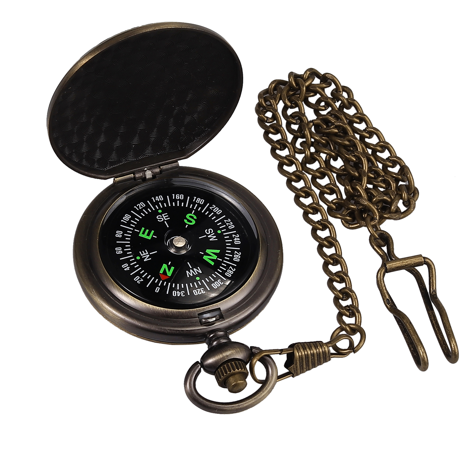 Brass W Case Clinometer Compass Hiking Navigation Compasses Gps