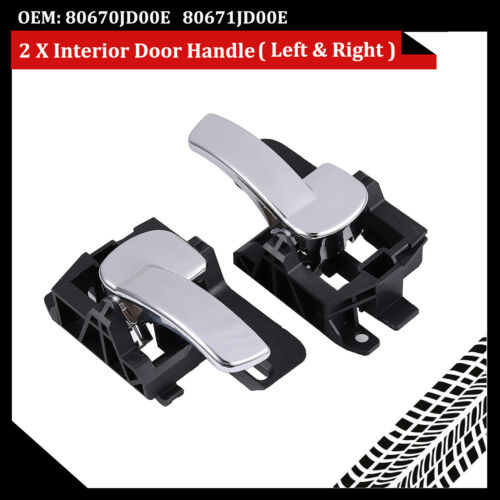 Details About 2 For Nissan Qashqai Inner Interior Left Right Door Handle 80671jd00e 80670jd00