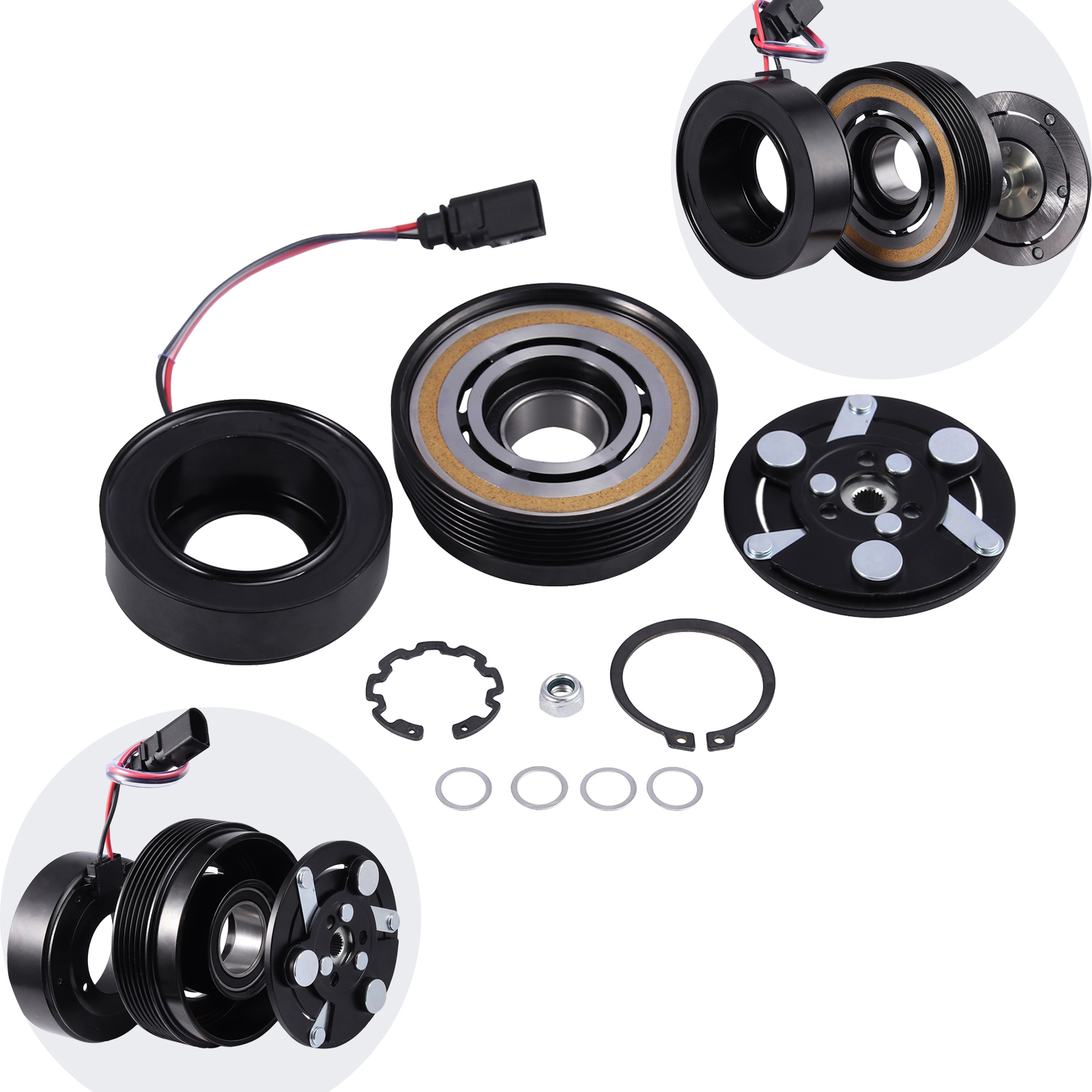 AC Compressor Clutch Assembly for VW Beetle 1998 1999 2000 2001 2002