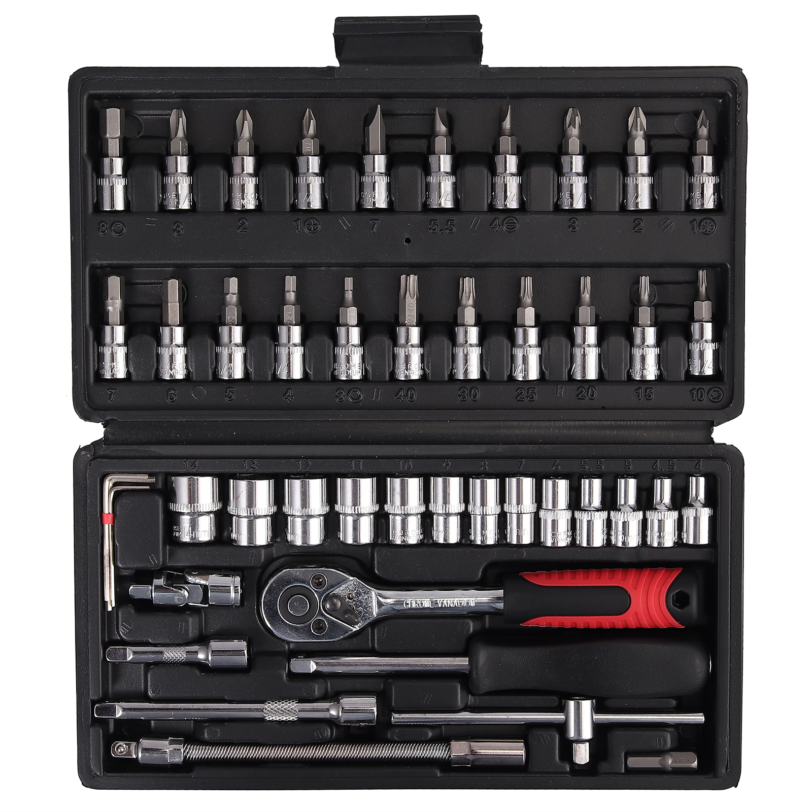 1//4 inch 5-25Nm Drive Torque Wrench Tools with Case Ratchet Socket Tool Car Bike