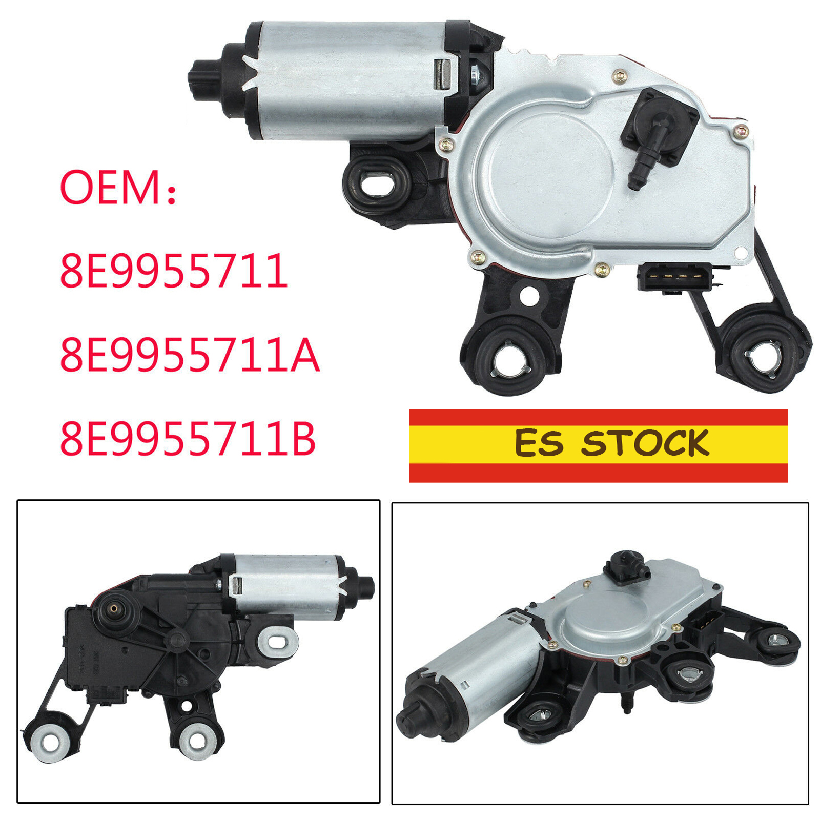 Motor limpiaparabrisas Trasero para Audi A3 8P A4 A6 Q5 Q7 8E9955711A 8E9955711E