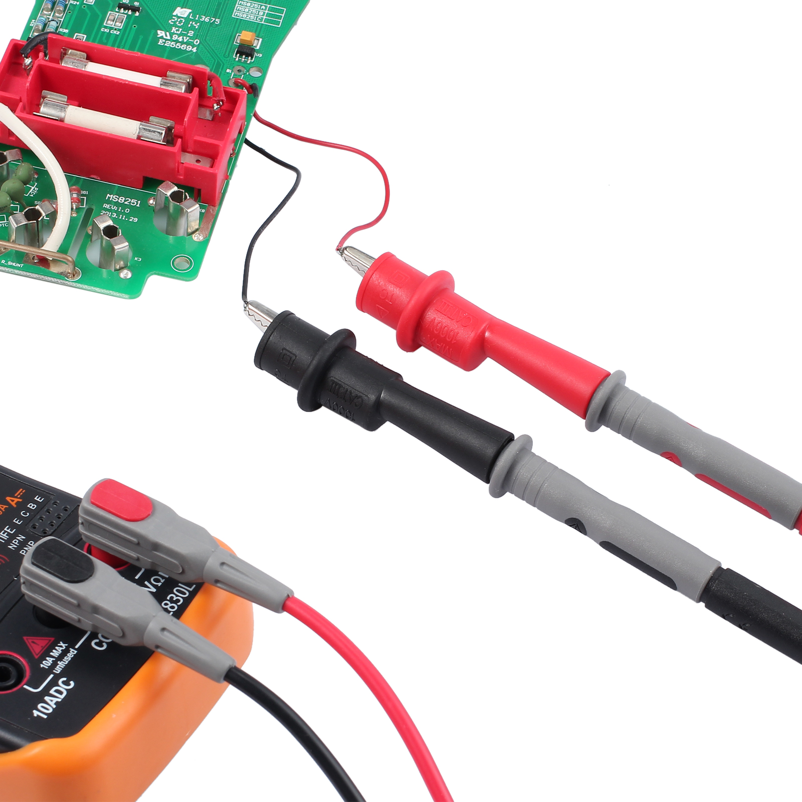 Electrical Multimeter Test Lead Kit W/Alligator Clips Crocodile Probes