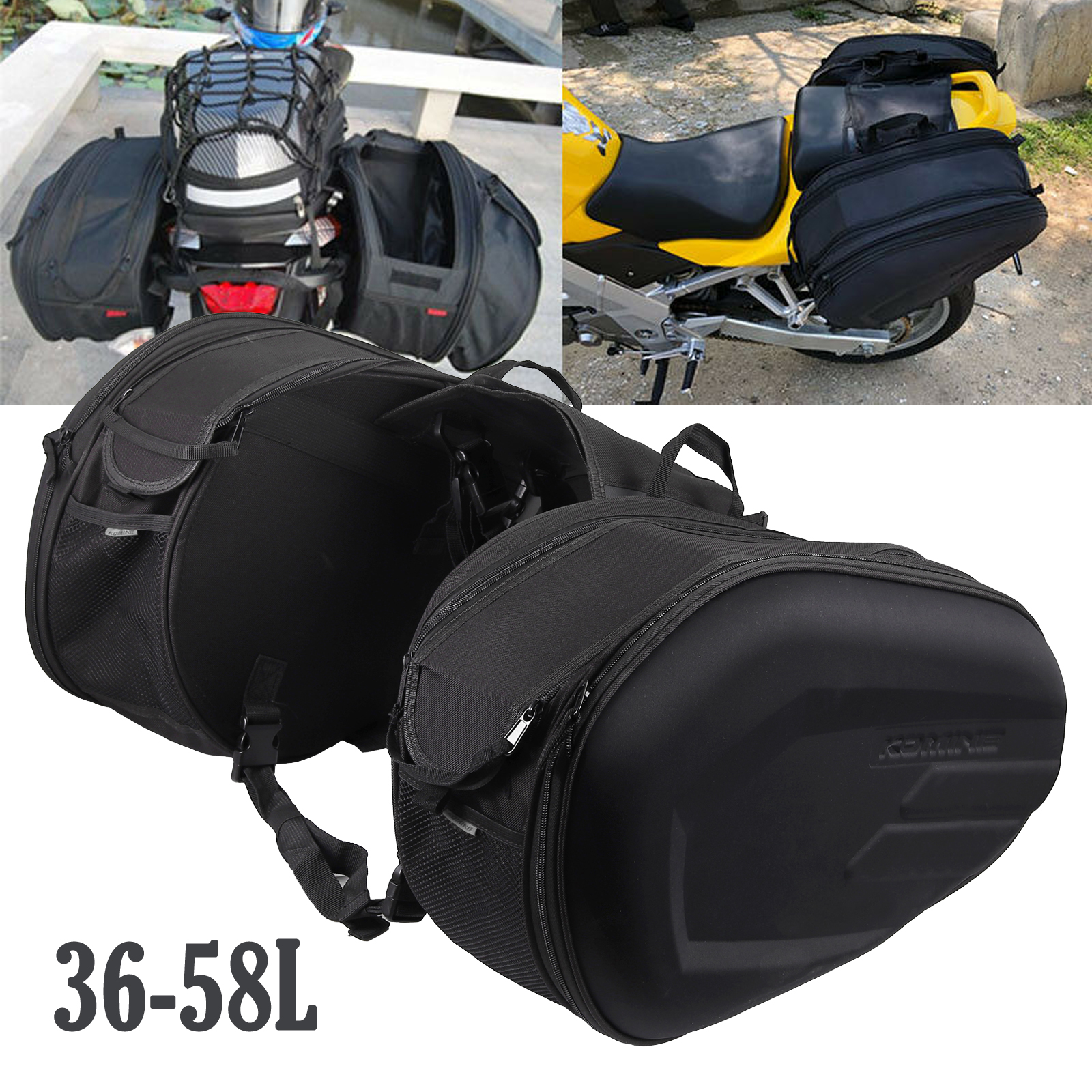 Motorcycle Pannier Saddle Bags Side Luggage Bags Rain Cover 36-58L Universal Motorcycle Pannier Saddle Bags Side Luggage Bags Rain Cover 36-58L Universal