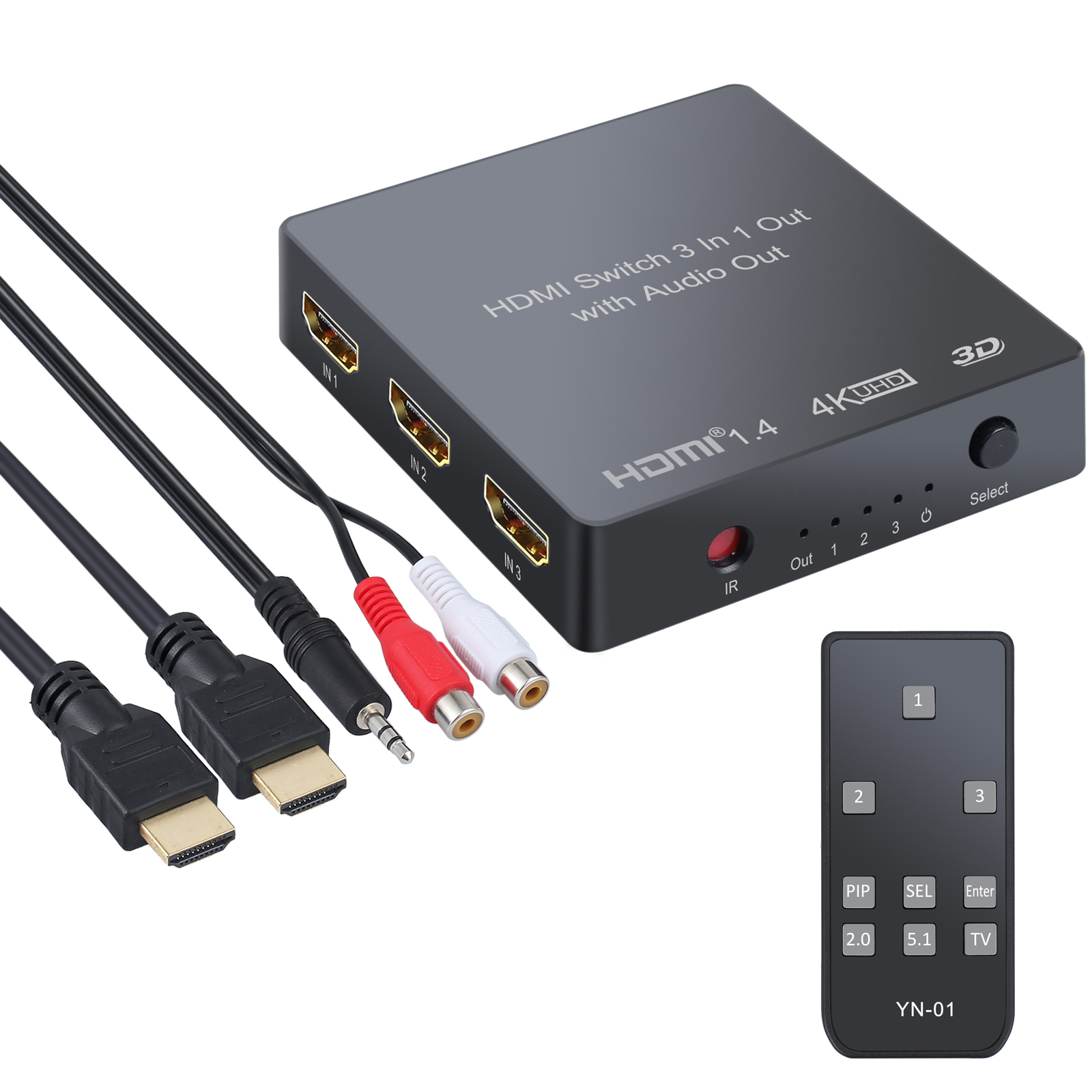 Satelliten-Zubehr Umschalter 3 In 1 Out HDMI Audio Extractor ...