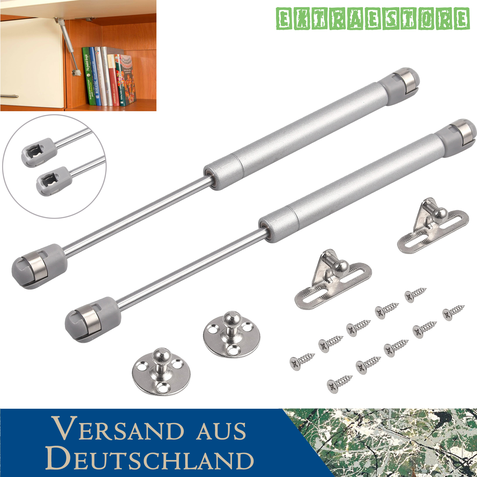 N 120 Federkraft : 50 Newton N 60 2 x Gasdruckfeder 50 80 100 N N 150 N N M/öbel Gasfeder D/ämpfer Klappenbeschlag Kompressionsfeder N