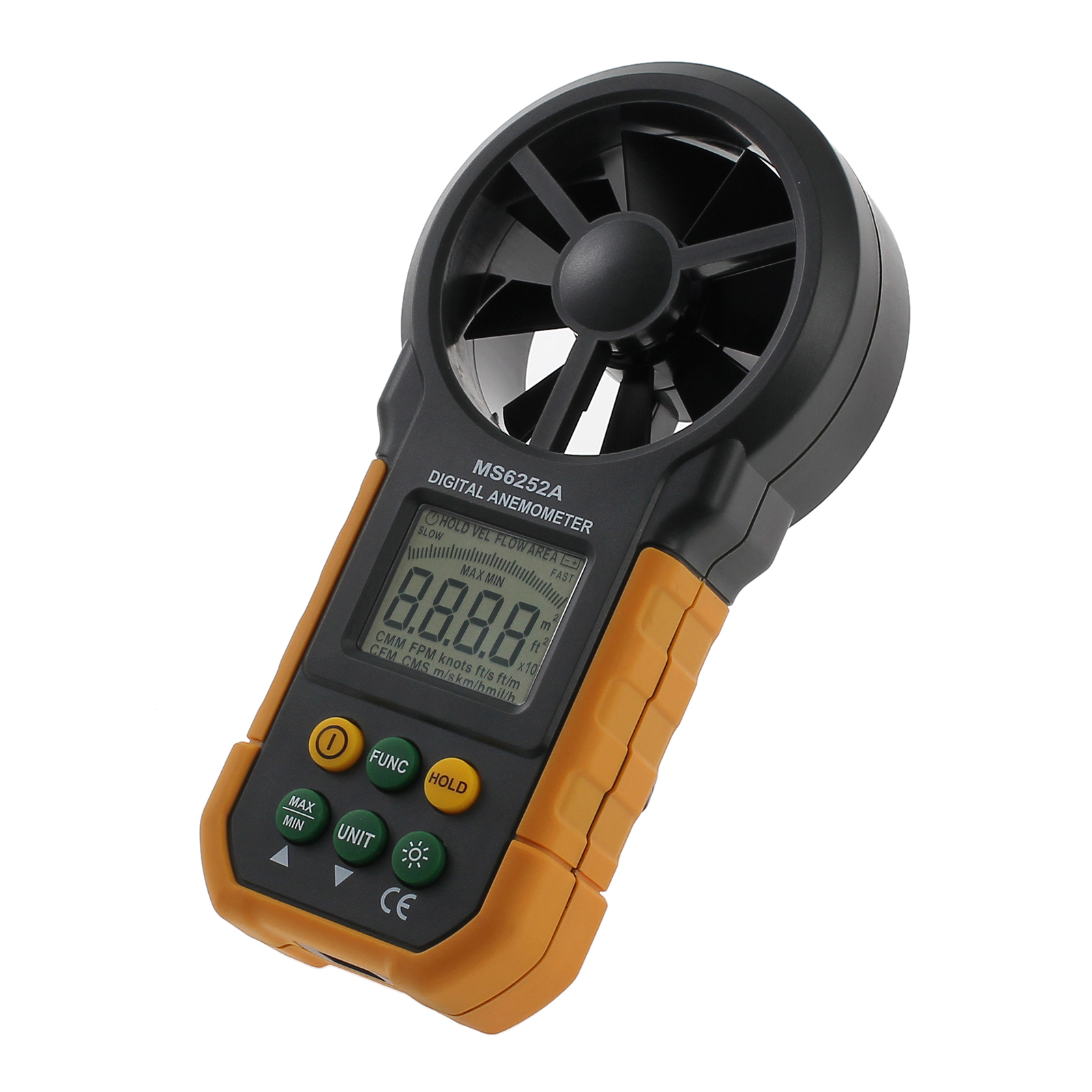 Digital Anemometer Air Flow Meter Lcd Wind Speed Gauge Handheld Measure