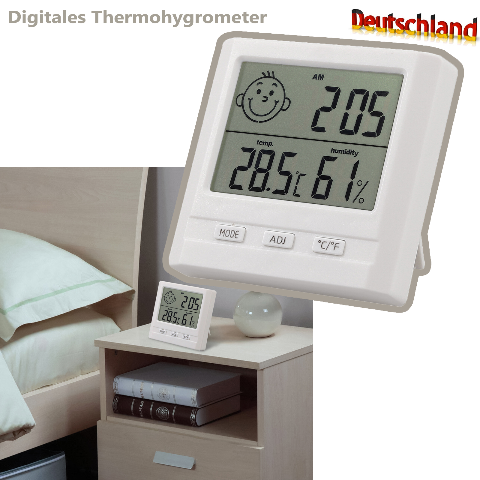 Details zu Digital Hygrometer Thermometer für Babyraum Wohnzimmer Thermo Temperatur-Feuchte Details zu Digital Hygrometer Thermometer für Babyraum Wohnzimmer Thermo Temperatur-Feuchte
