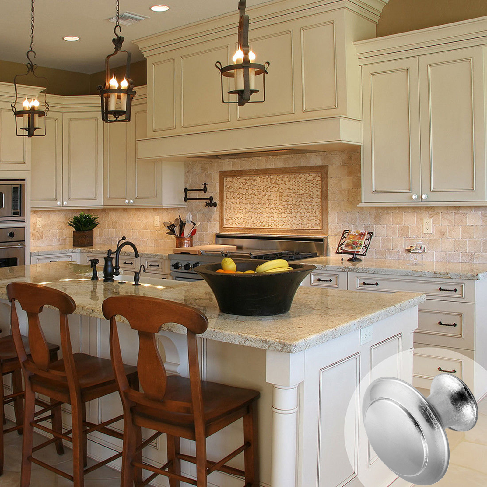 20x Möbelknöpfe Türgriffe Knöpfe Schrank Schublade Küche Edelstahl