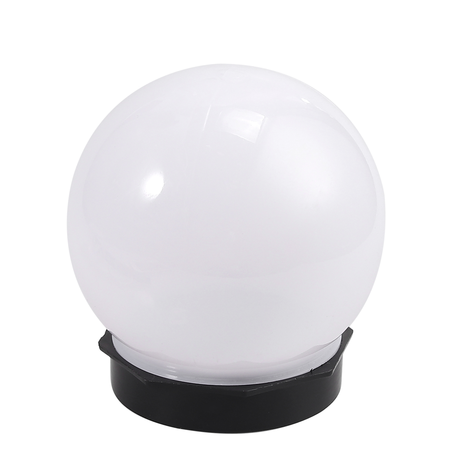 4xModern Large Outdoor Solar Powered White Globe Ball Garden Stake Post